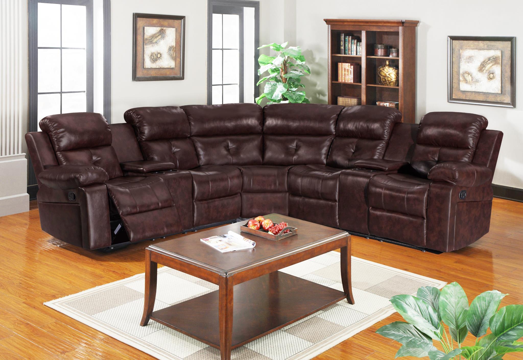 Zane Brown Motion 3 Pc Sectional Living Collection
