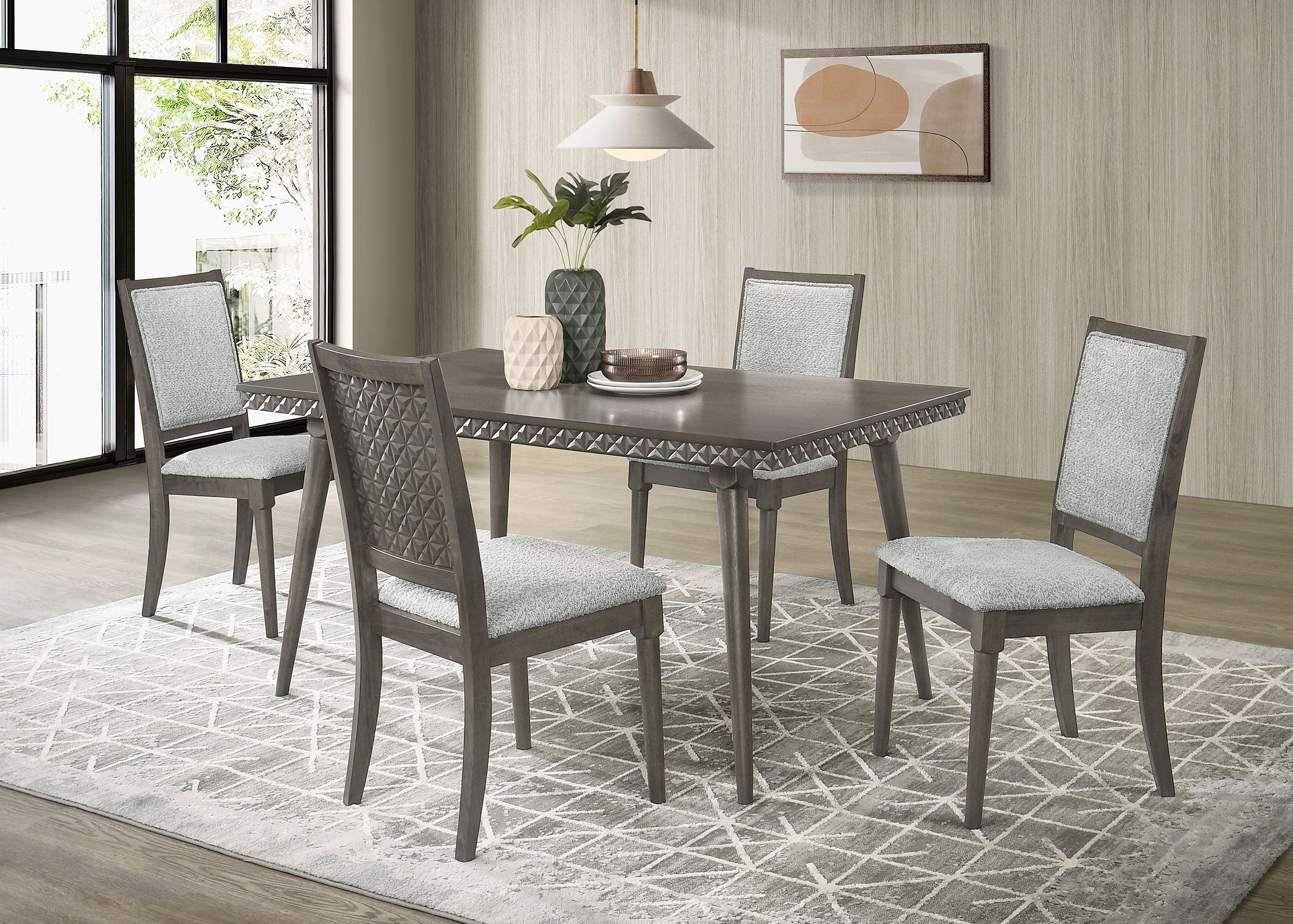Onslow 59-inch Rectangular Dining Set Dark Brown
