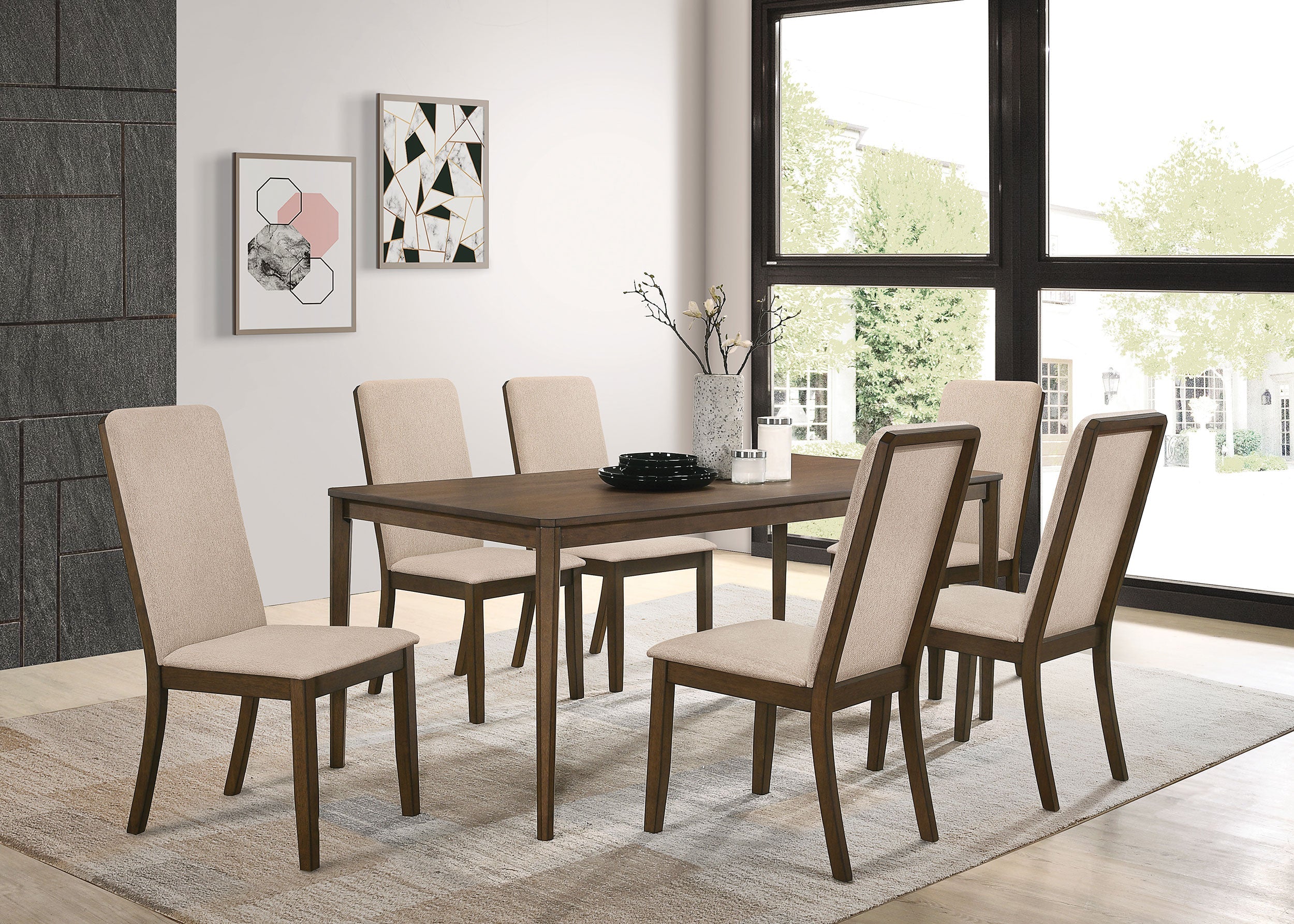 Wethersfield Rectangular Dining Table Set Walnut