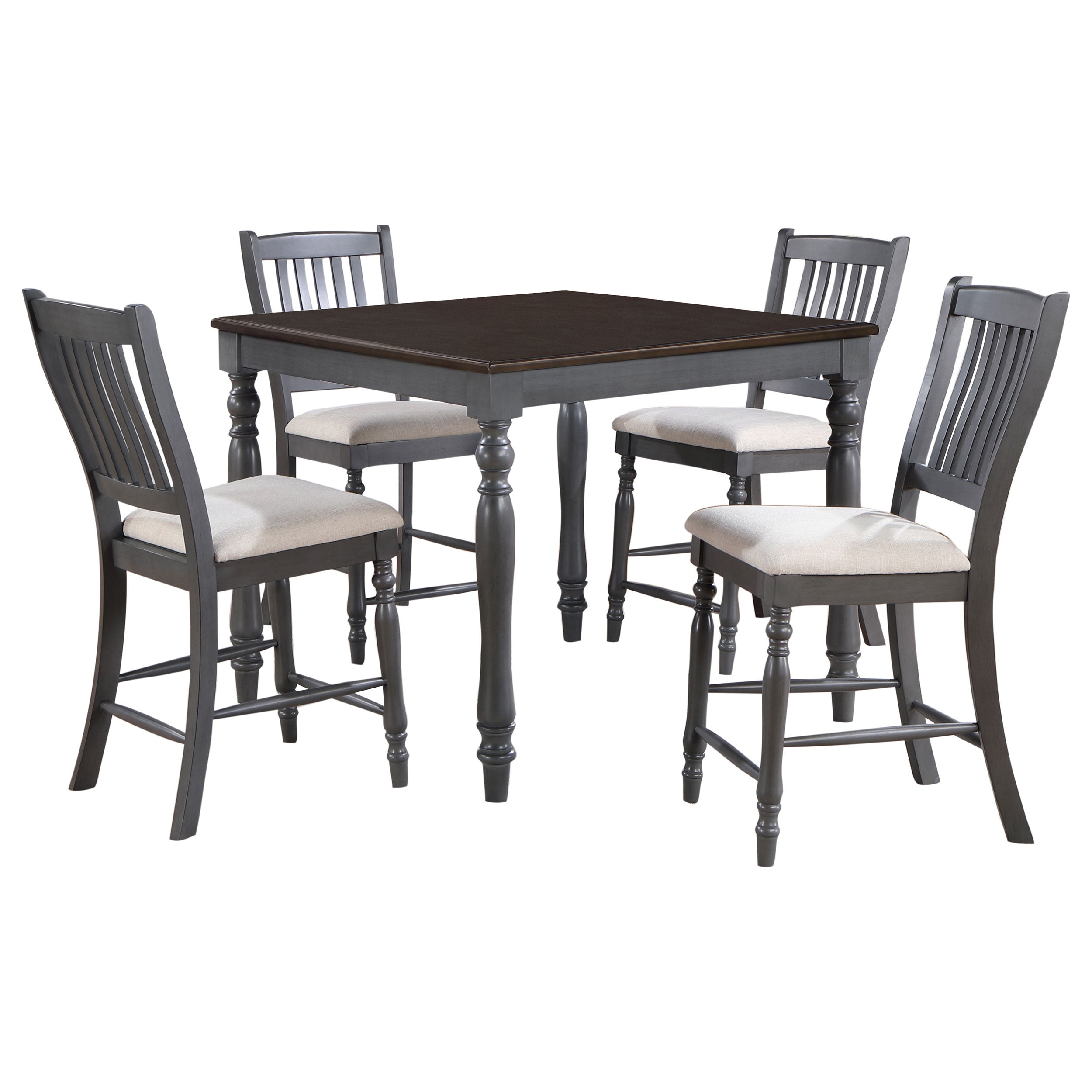 Wiley Square Counter Height Dining Set Grey