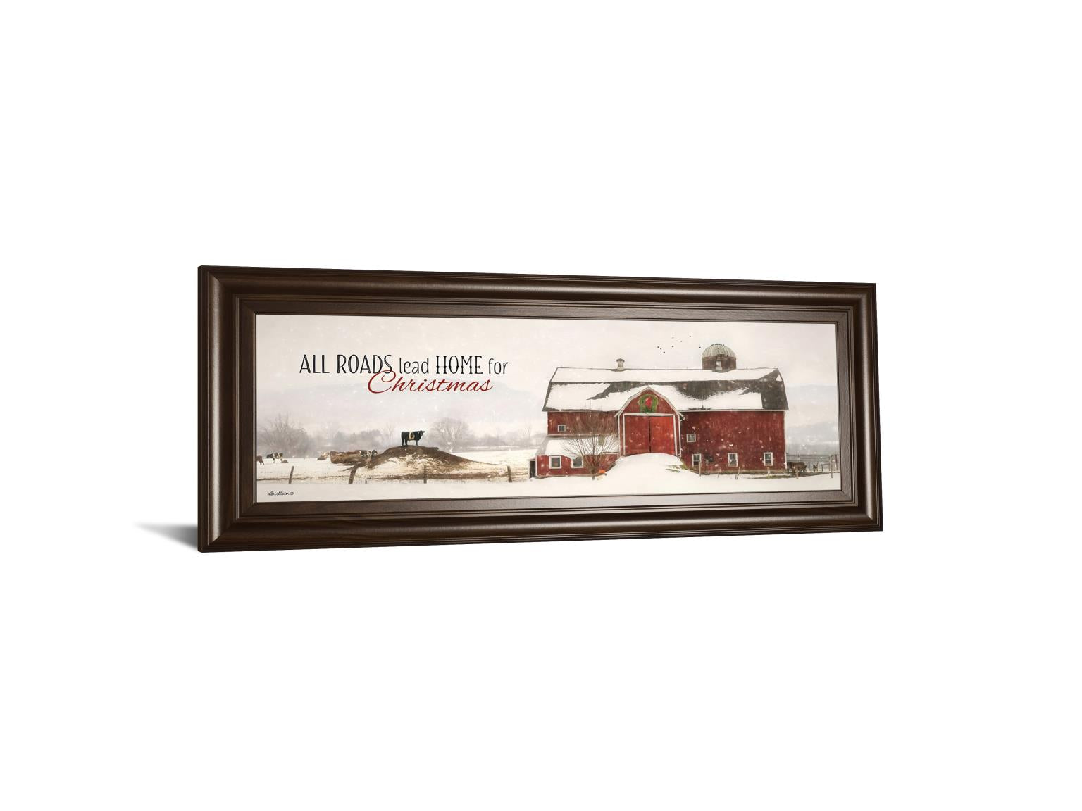 All Roads Lead Home For Christams By Lori Deiter 18X42 Framed Print