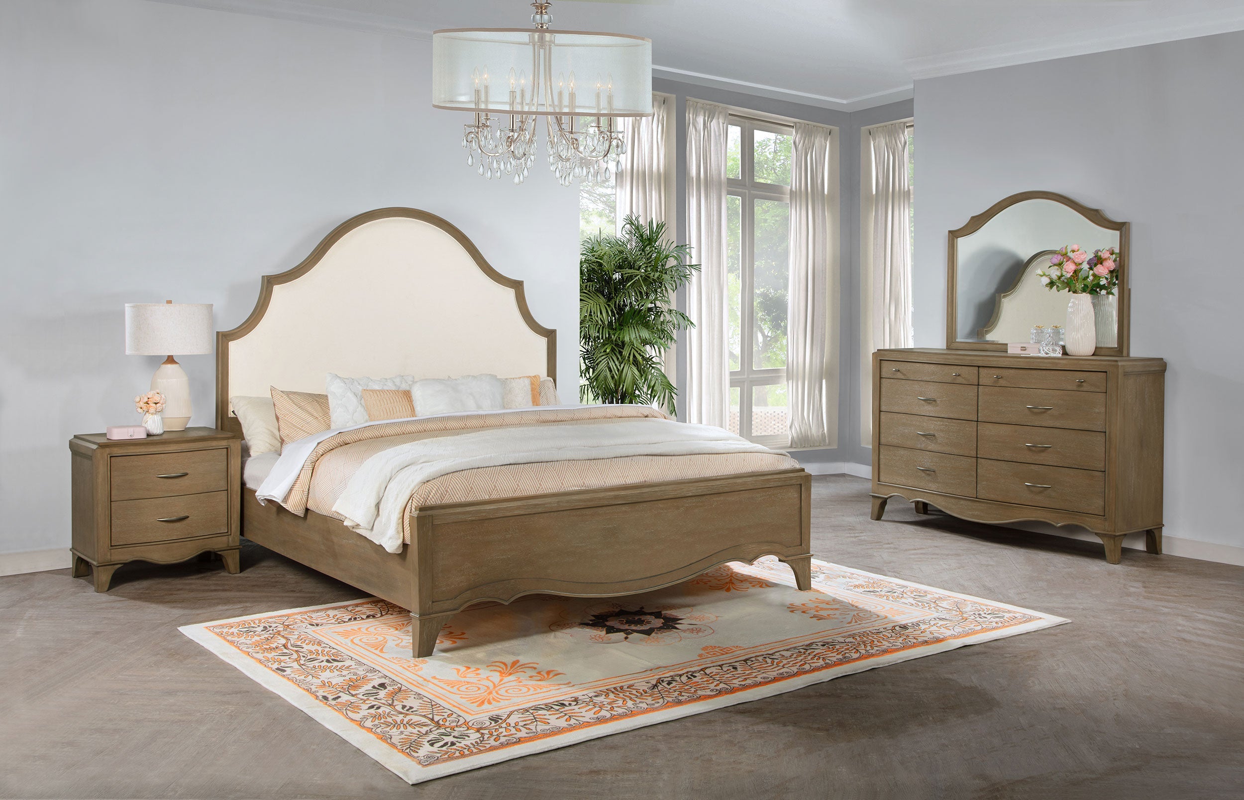 Revello California King Bedroom Set Washed Mango