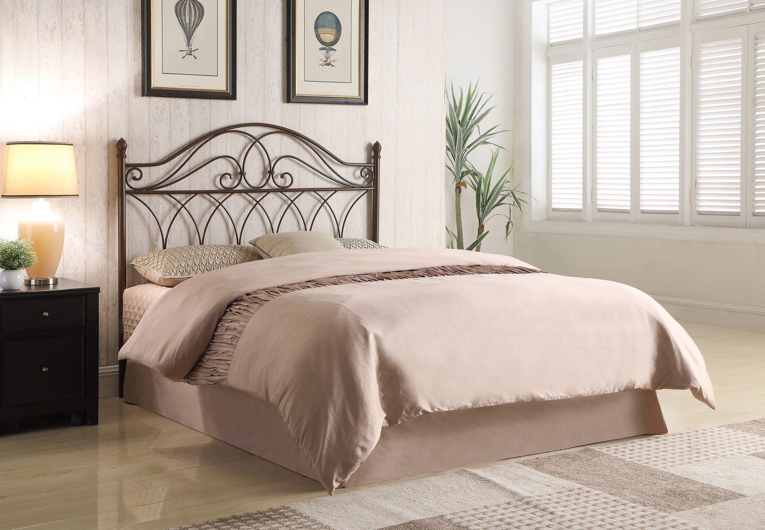 Zola Metal or Open Frame Headboard Brown