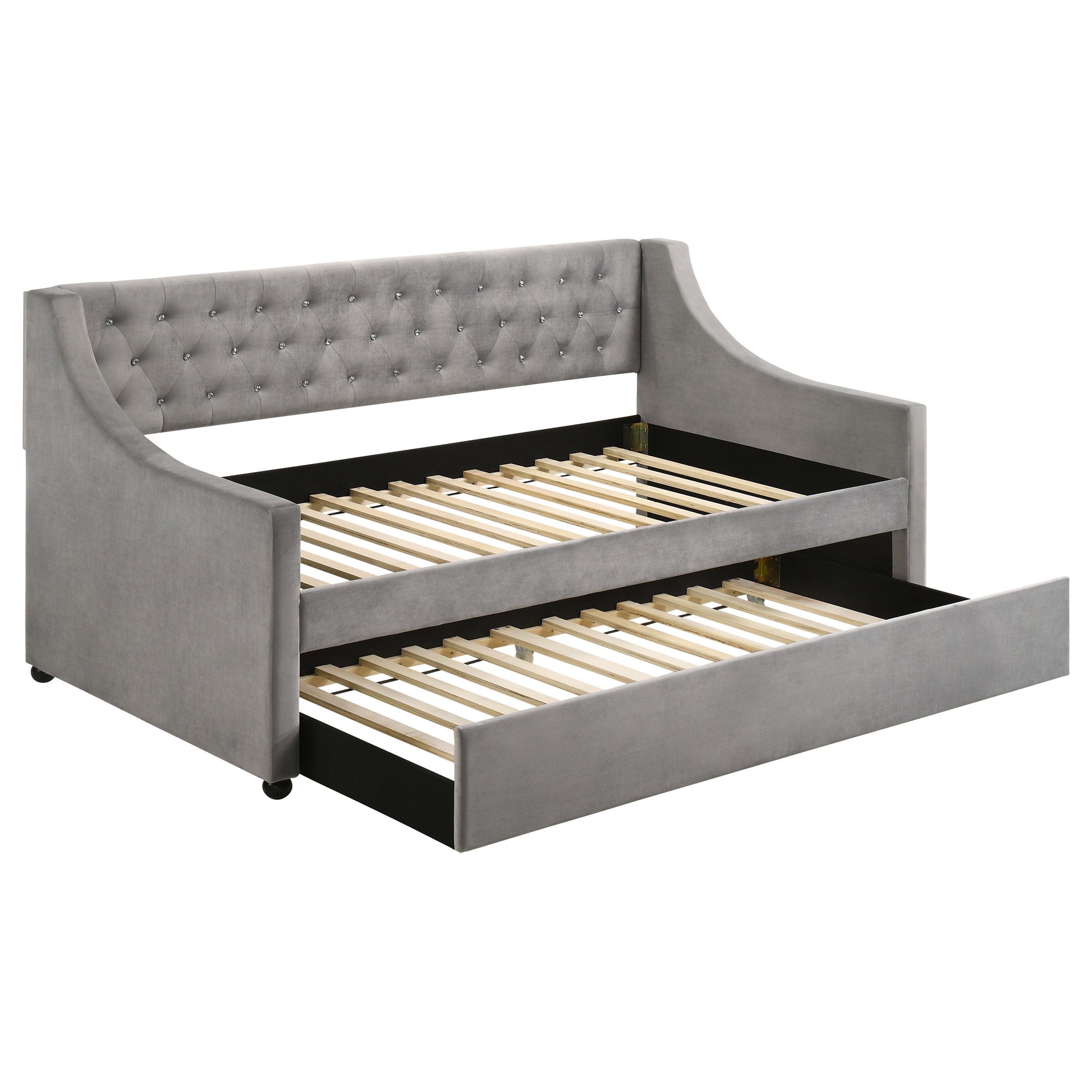 Chatsboro Upholstered Daybed with Trundle Grey