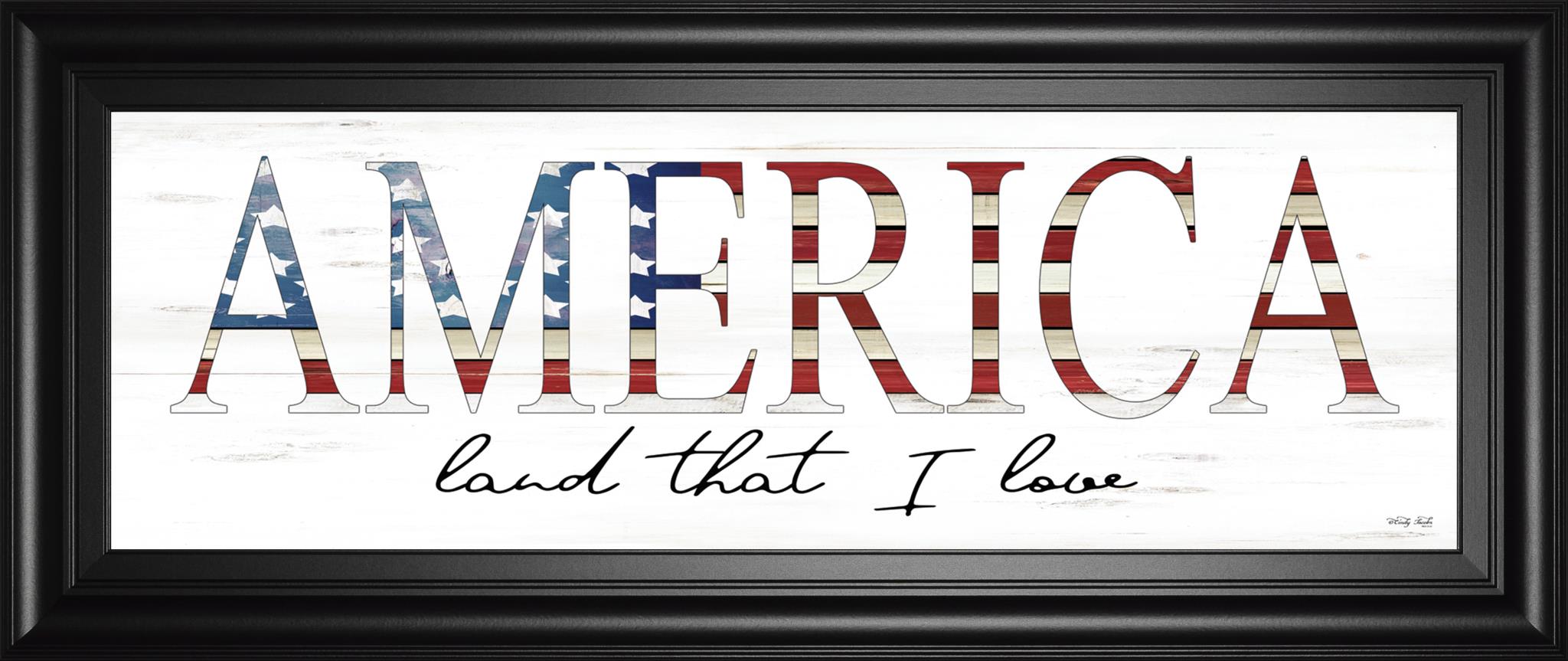 America Land That I Love By Cindy Jacobs 18X42 Framed Print