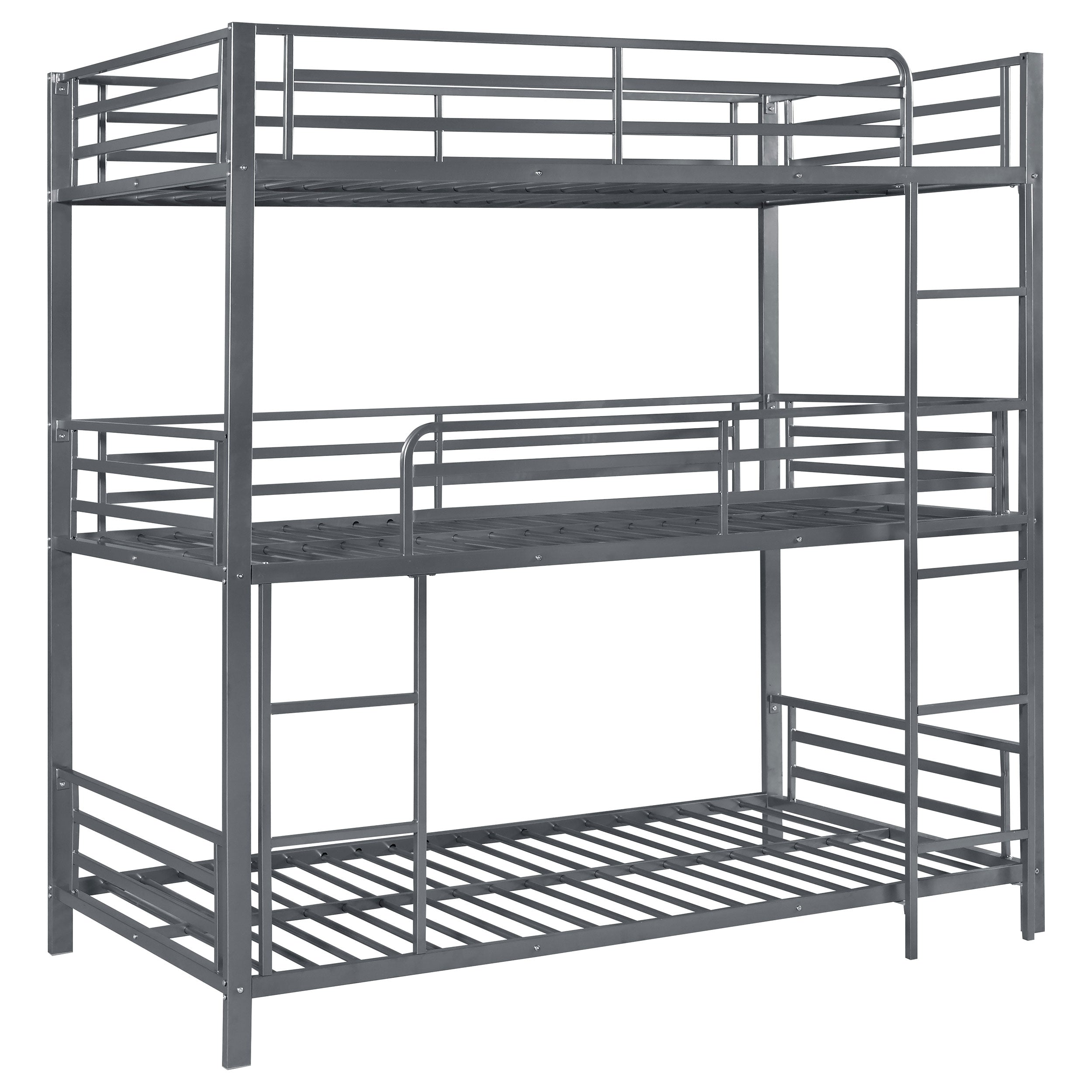 Maynard Metal Triple Bunk Bed Gunmetal