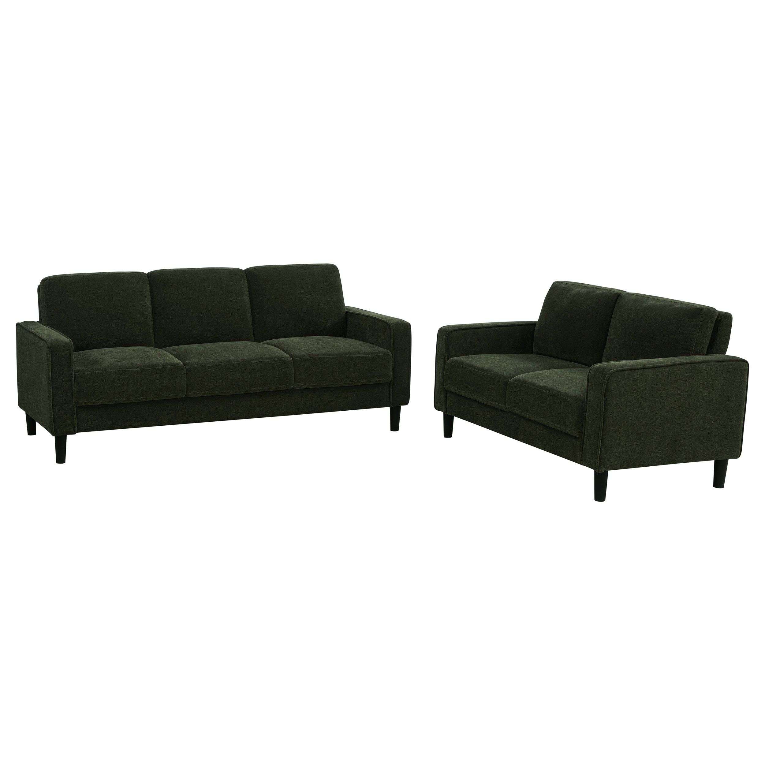 Ruth Fabric Upholstered Track Arm Sofa Matcha Green