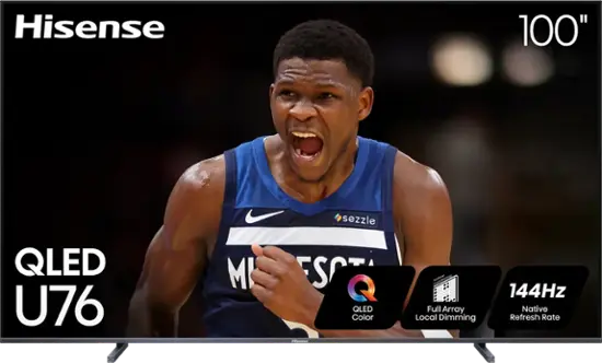 Hisense - 100" Class U76 Series 4K UHD QLED Smart Google TV (2024)
