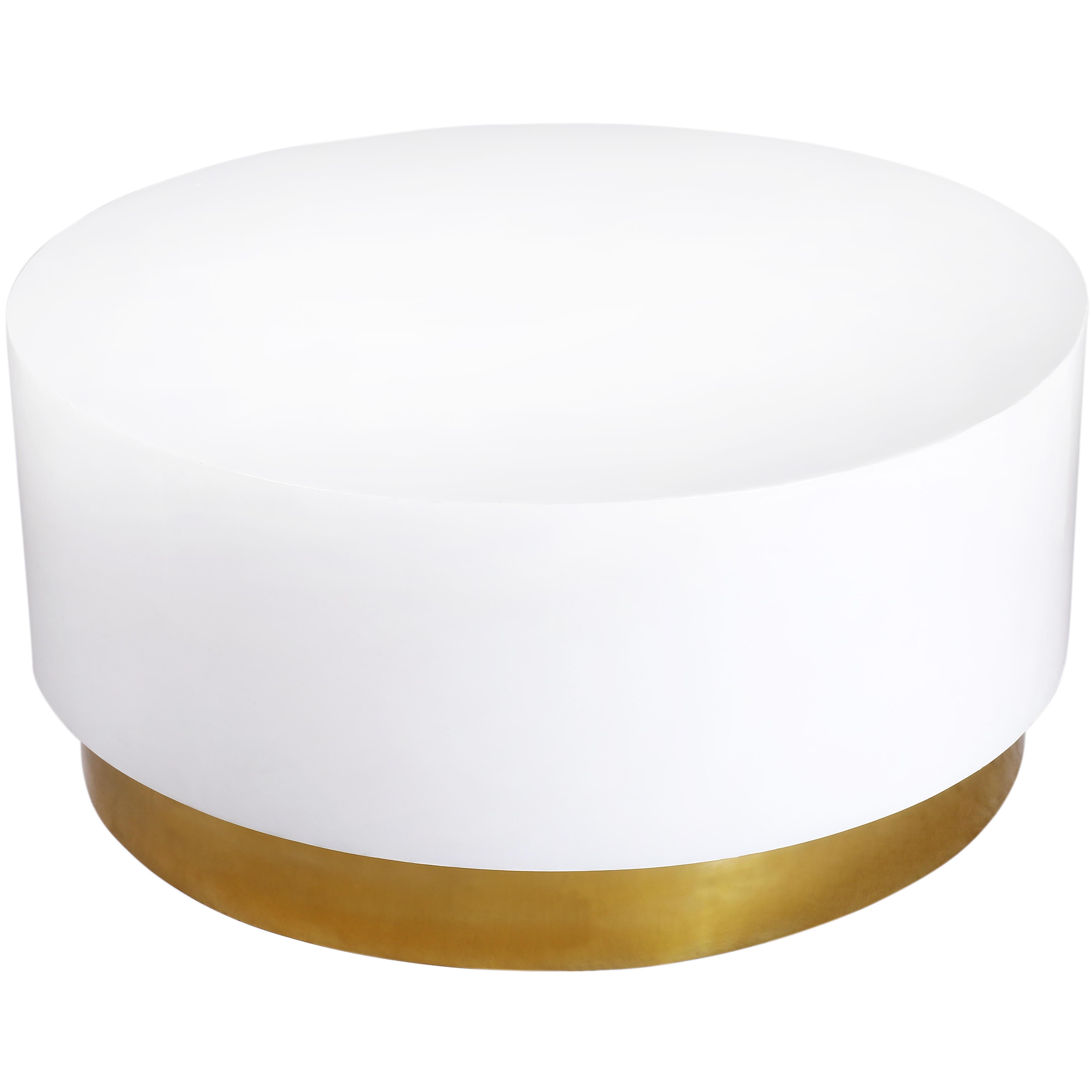 Meridian Deco White/Gold Coffee Table