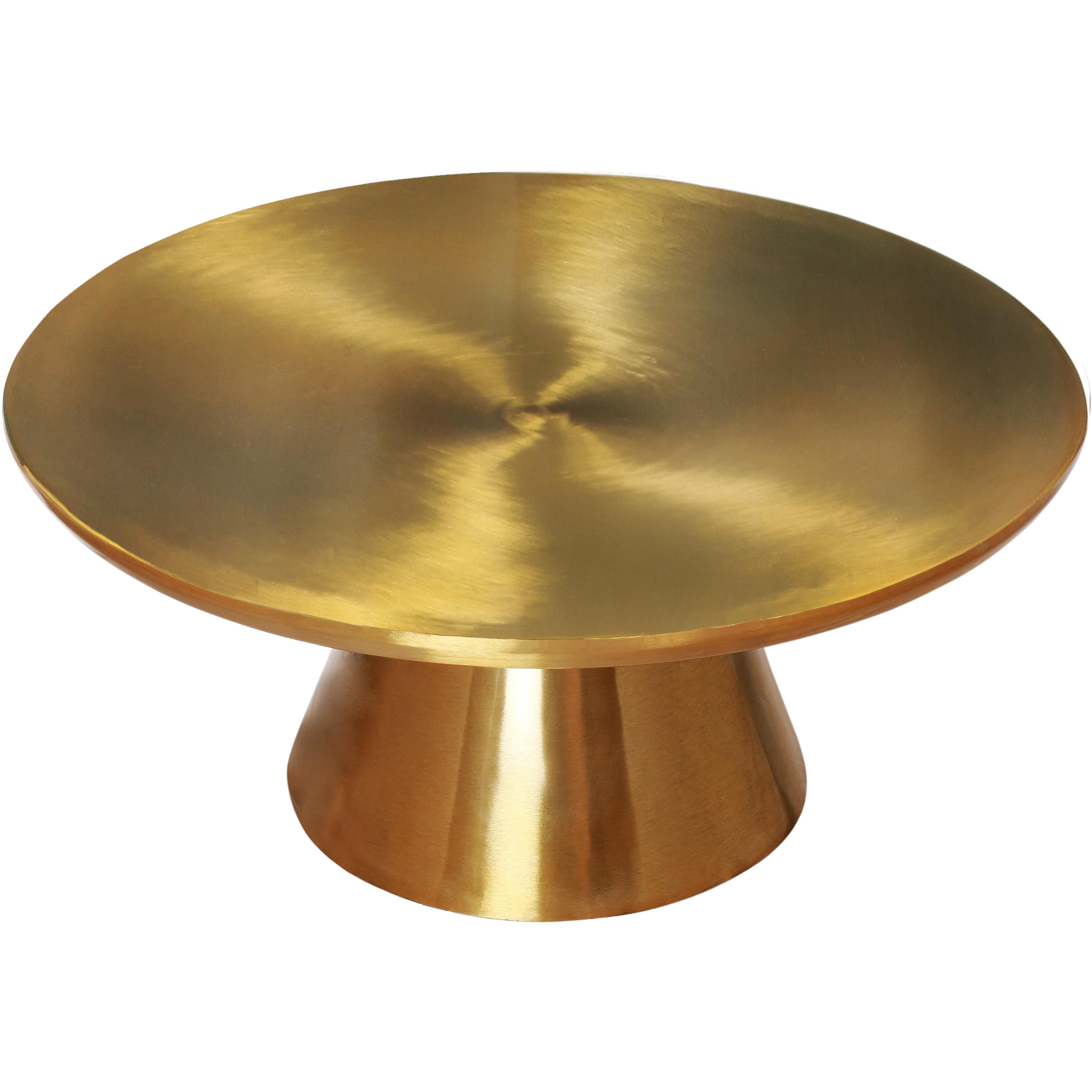 Meridian Martini Brushed Gold Coffee Table