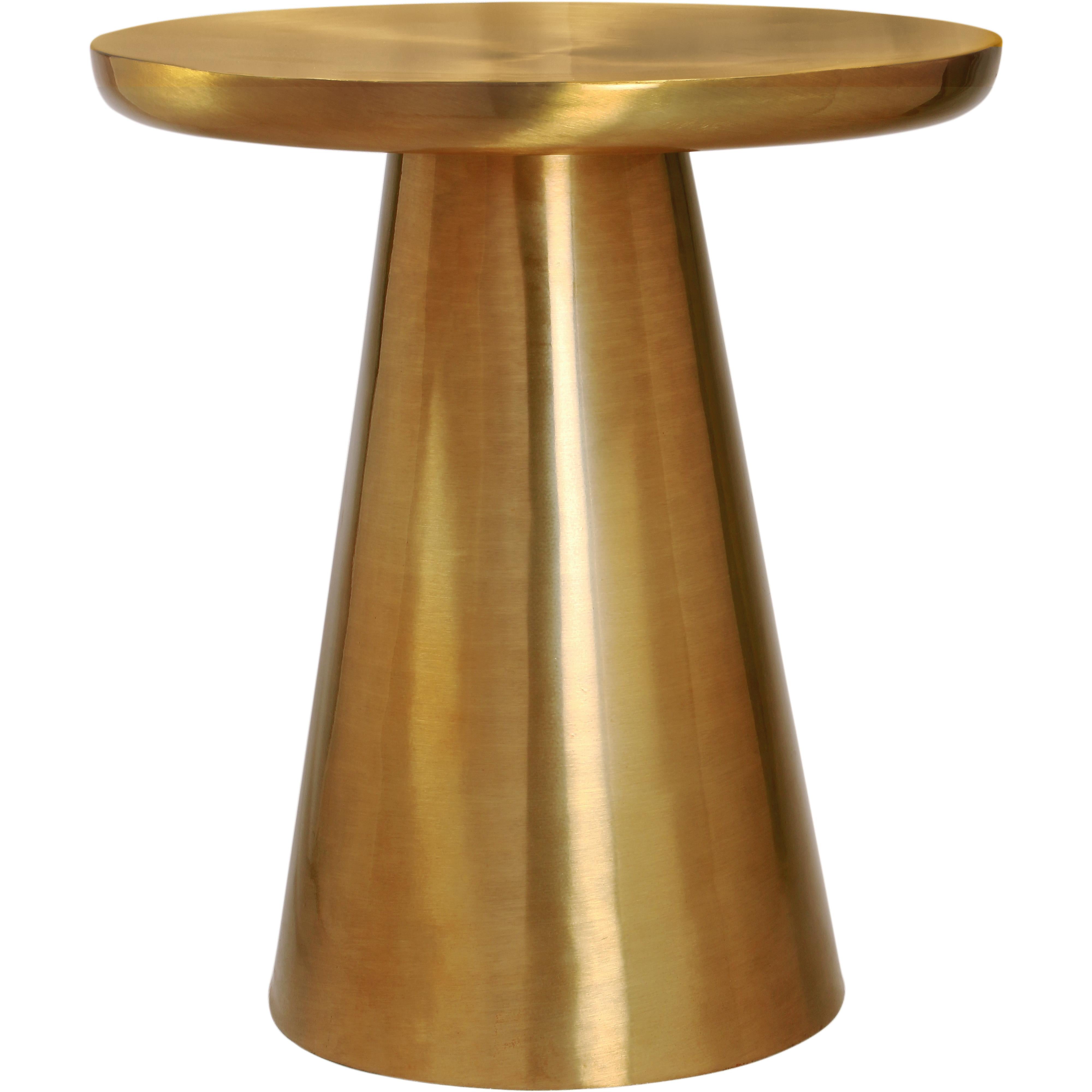Meridian Martini Brushed Gold End Table