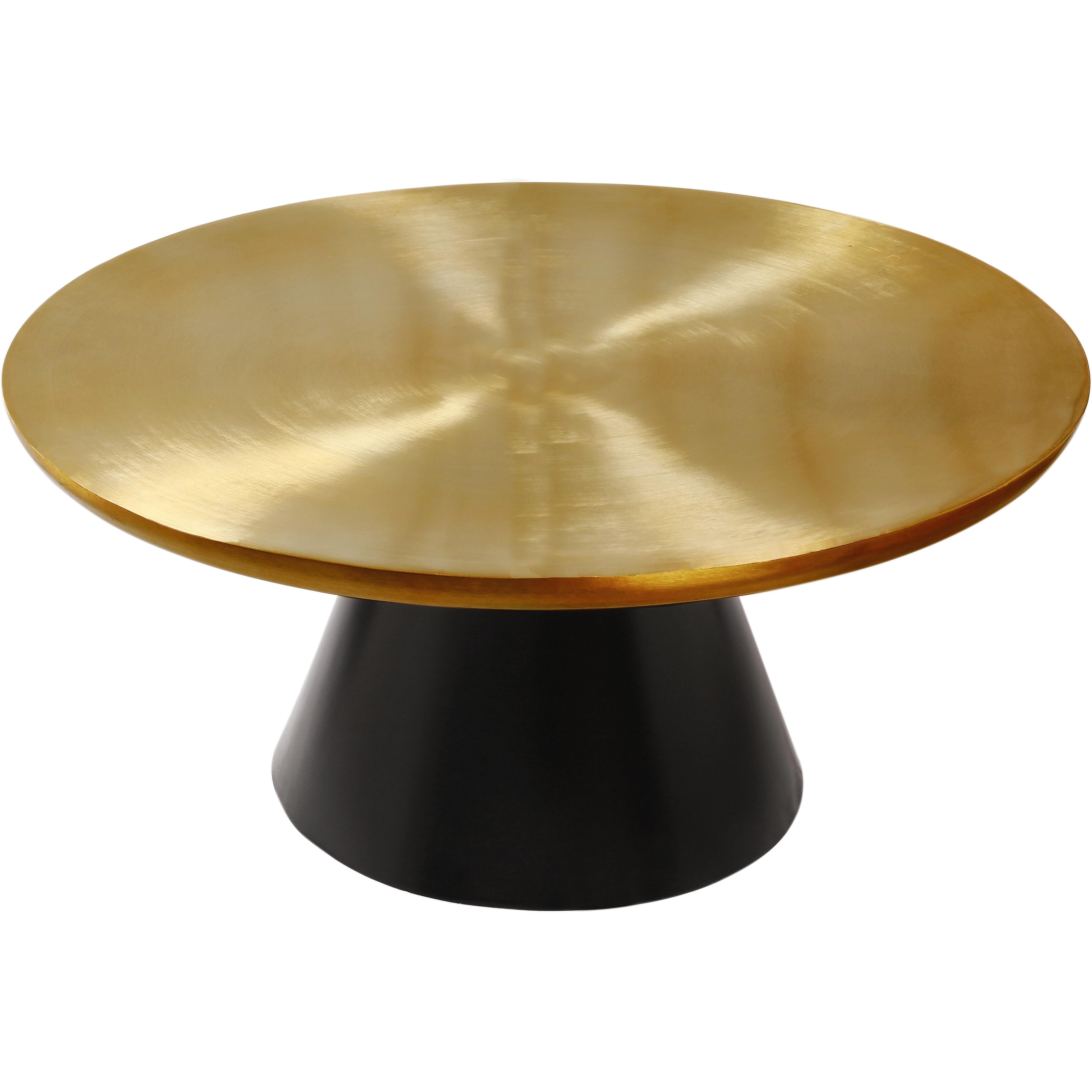 Meridian Martini Brushed Gold/Matte Black Coffee Table