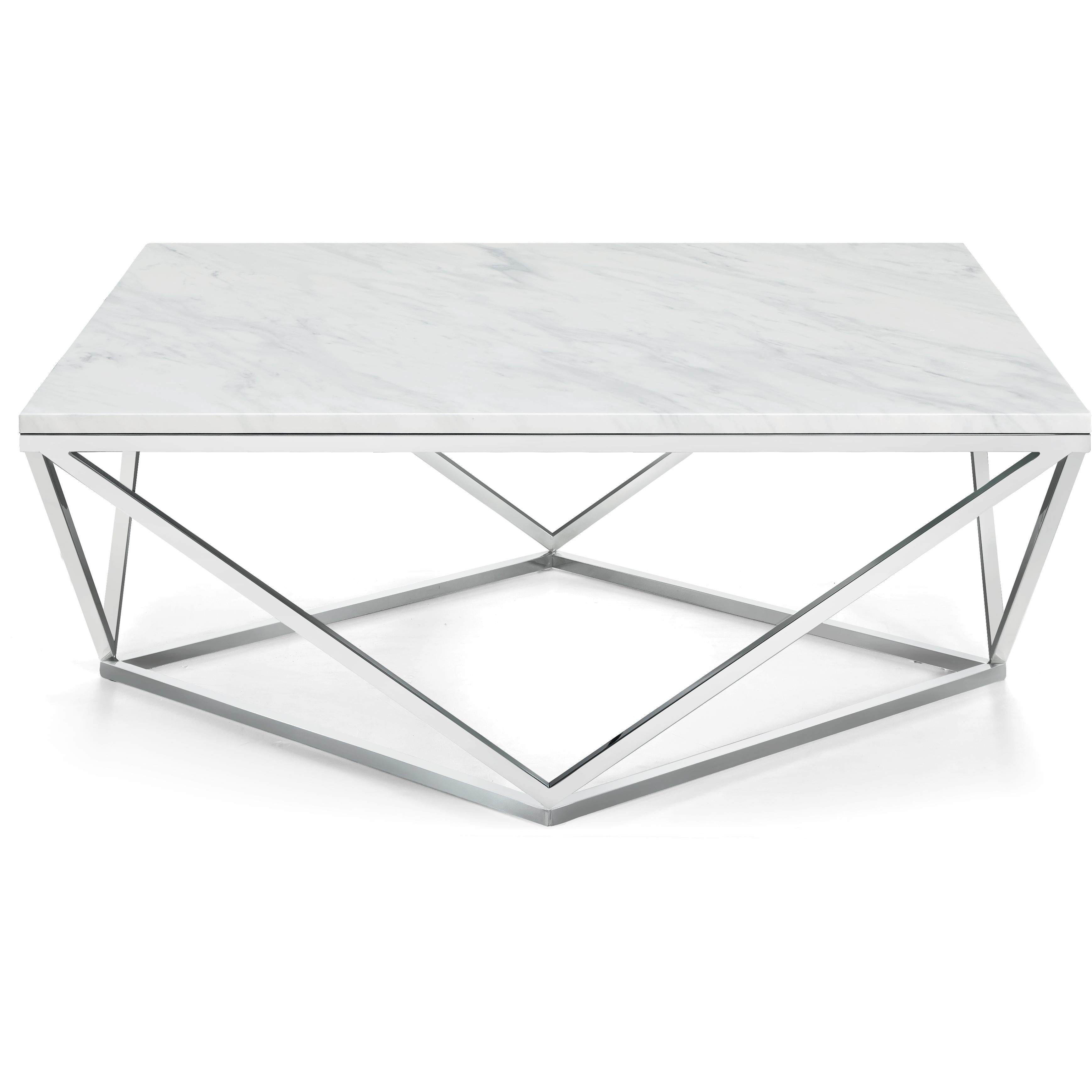 Meridian Skyler Chrome Coffee Table