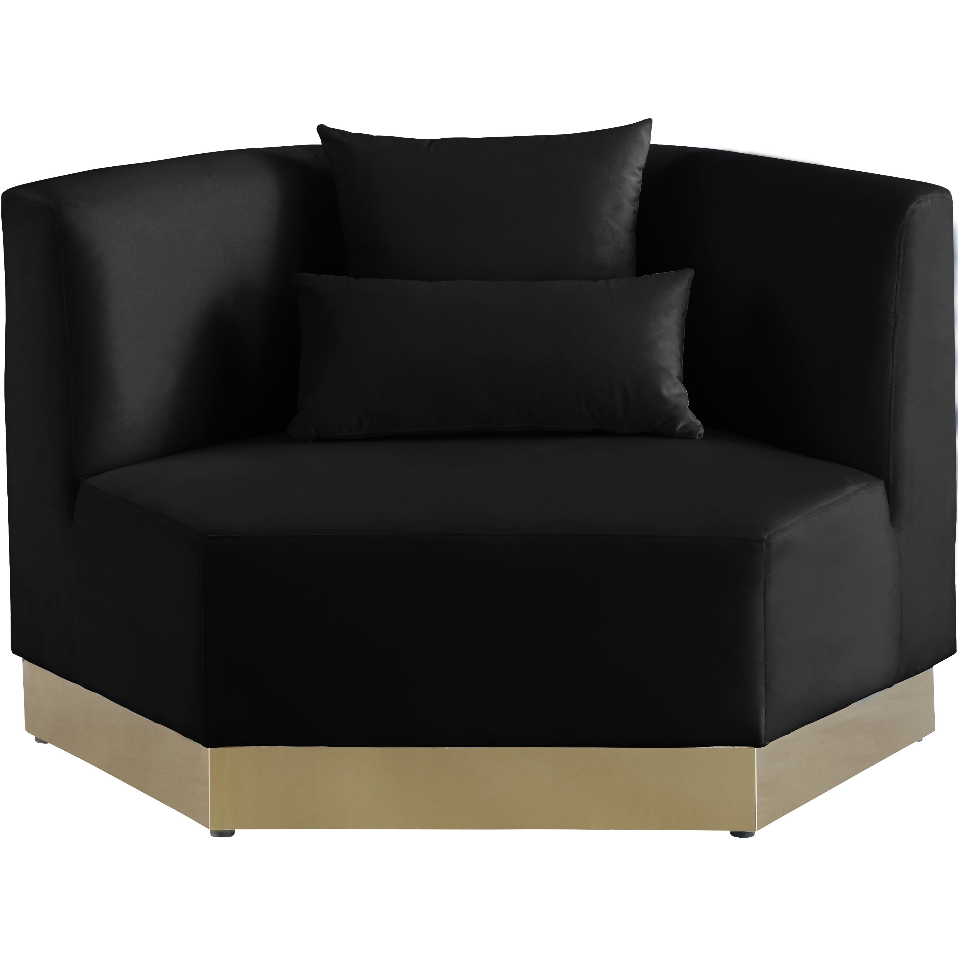 Meridian Marquis Black Velvet Chair