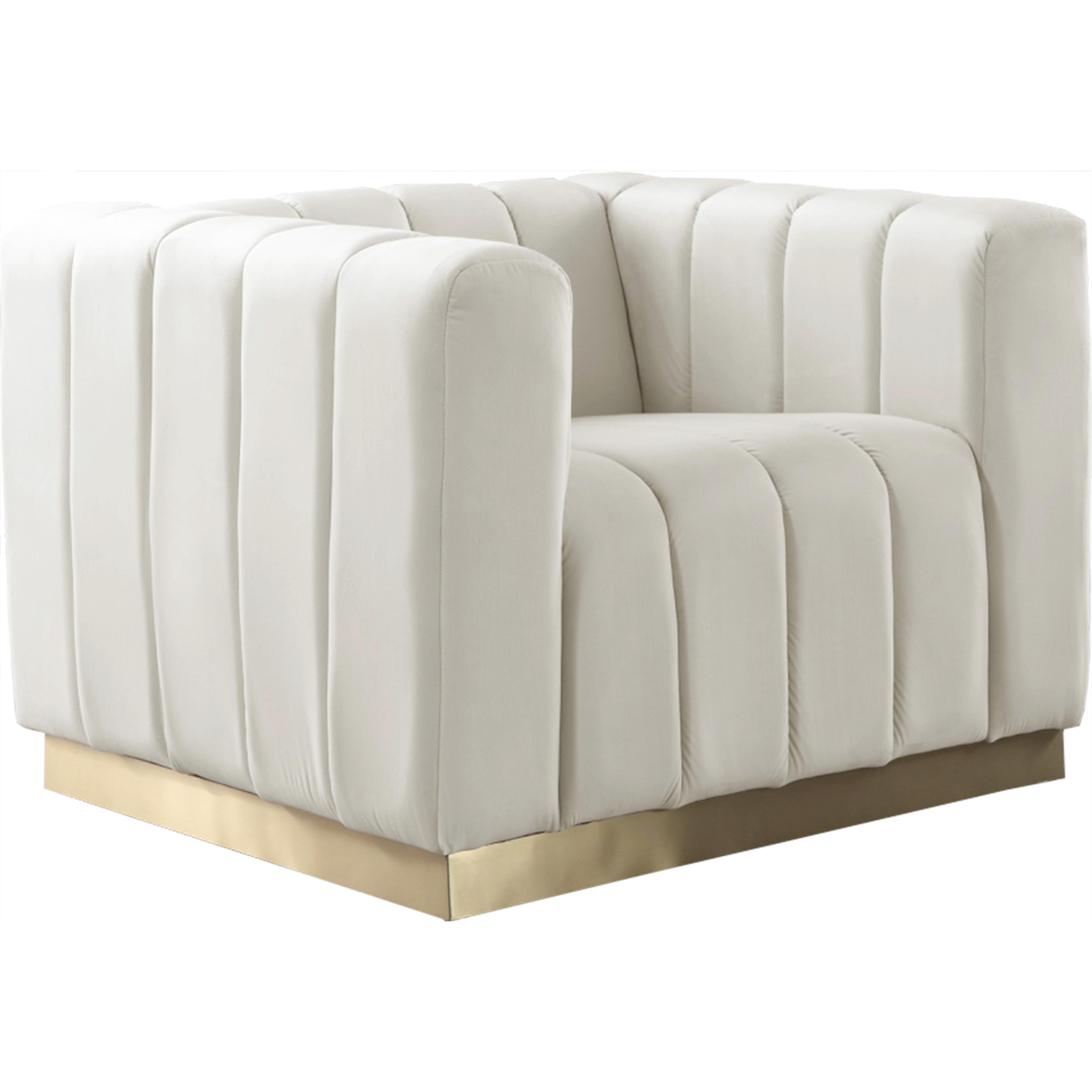 Meridian Marlon Cream Velvet Chair