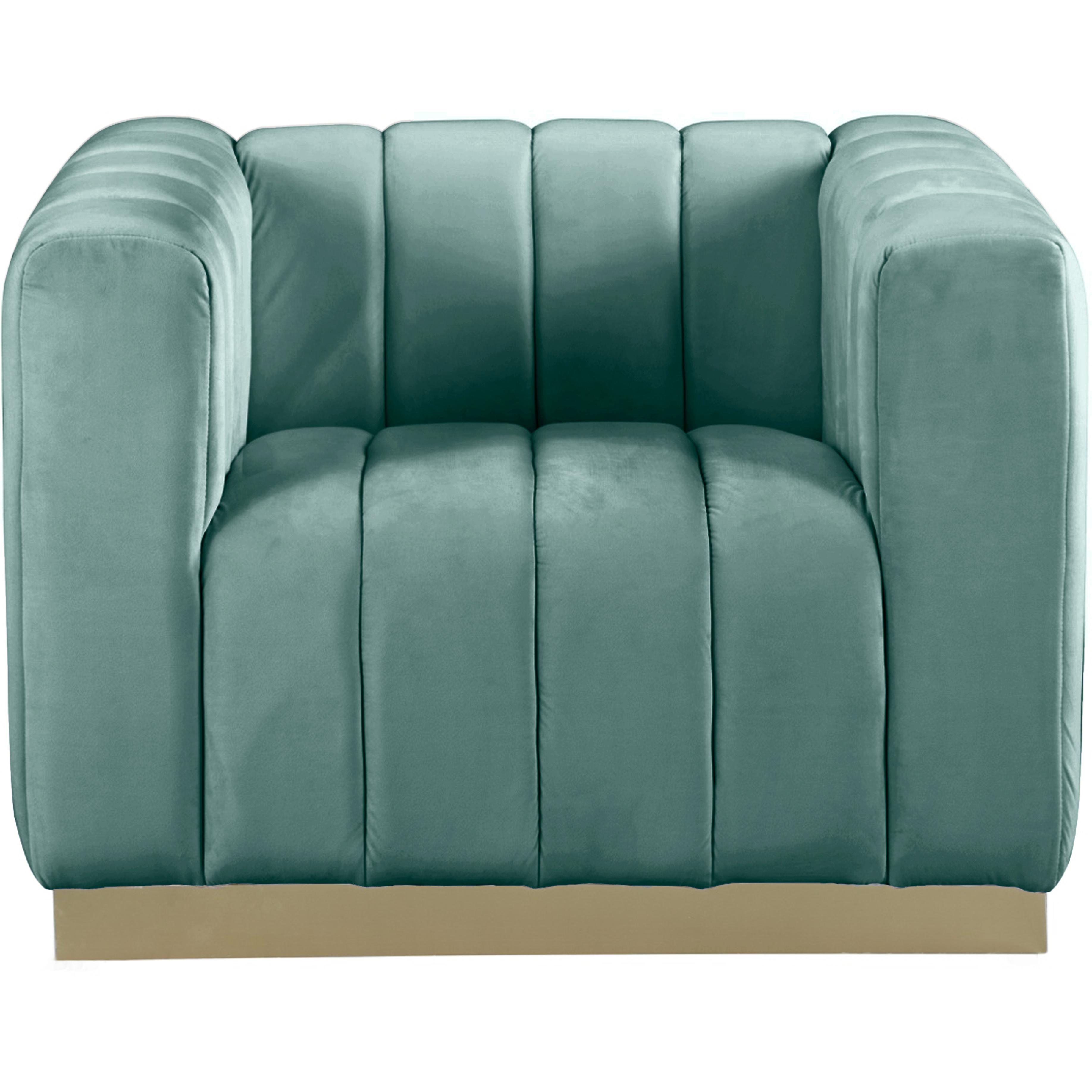 Meridian Marlon Mint Velvet Chair