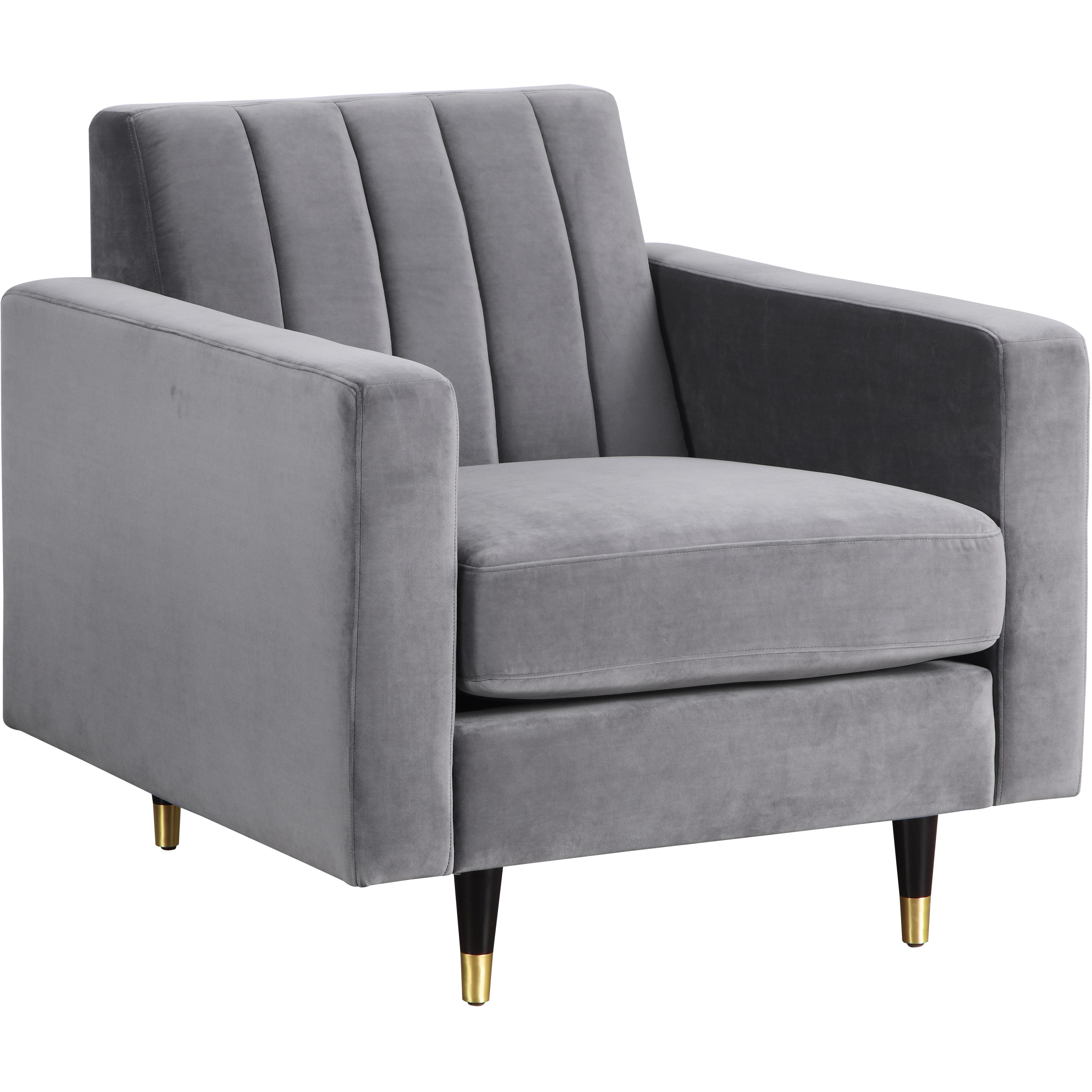 Meridian Lola Grey Velvet Chair