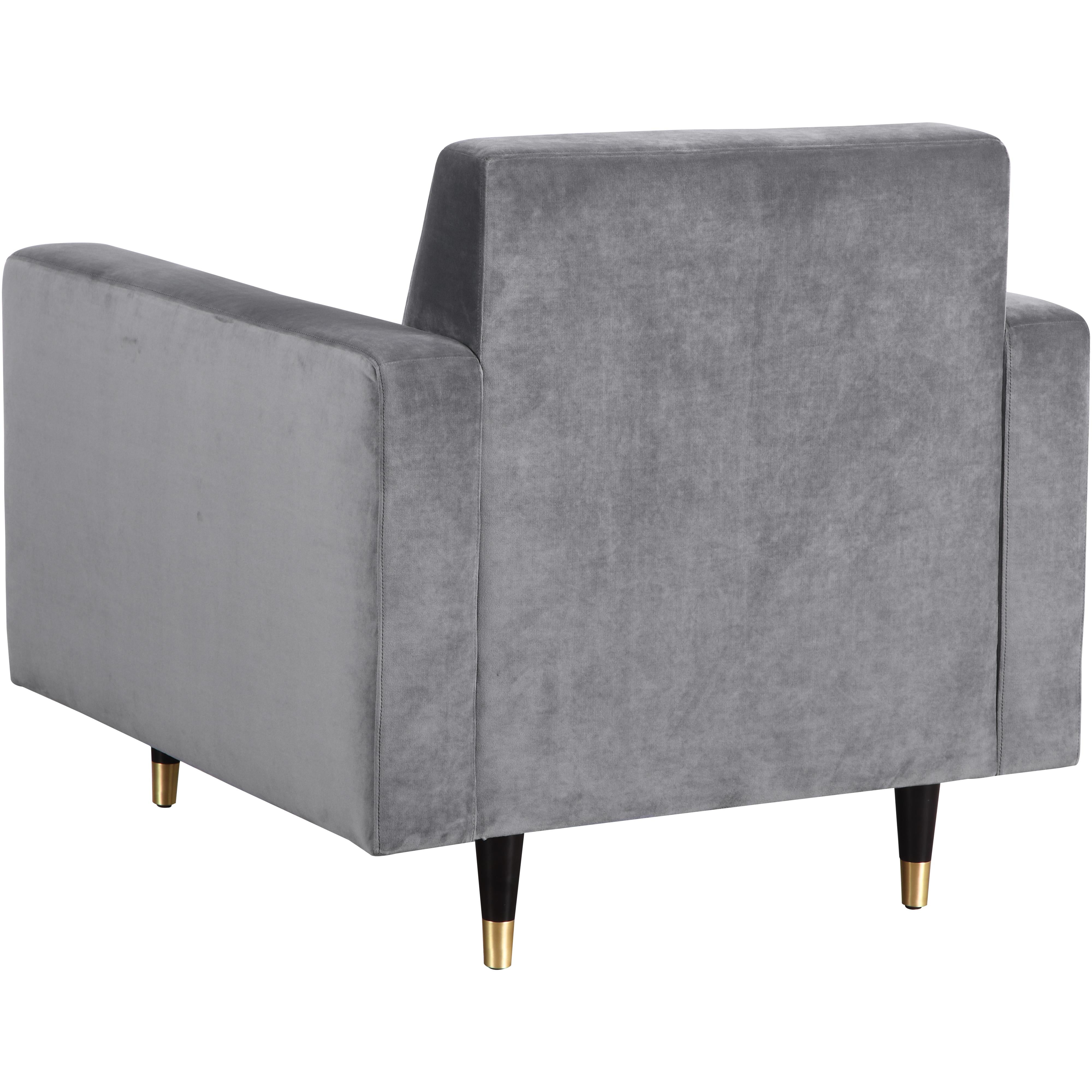 Meridian Lola Grey Velvet Chair