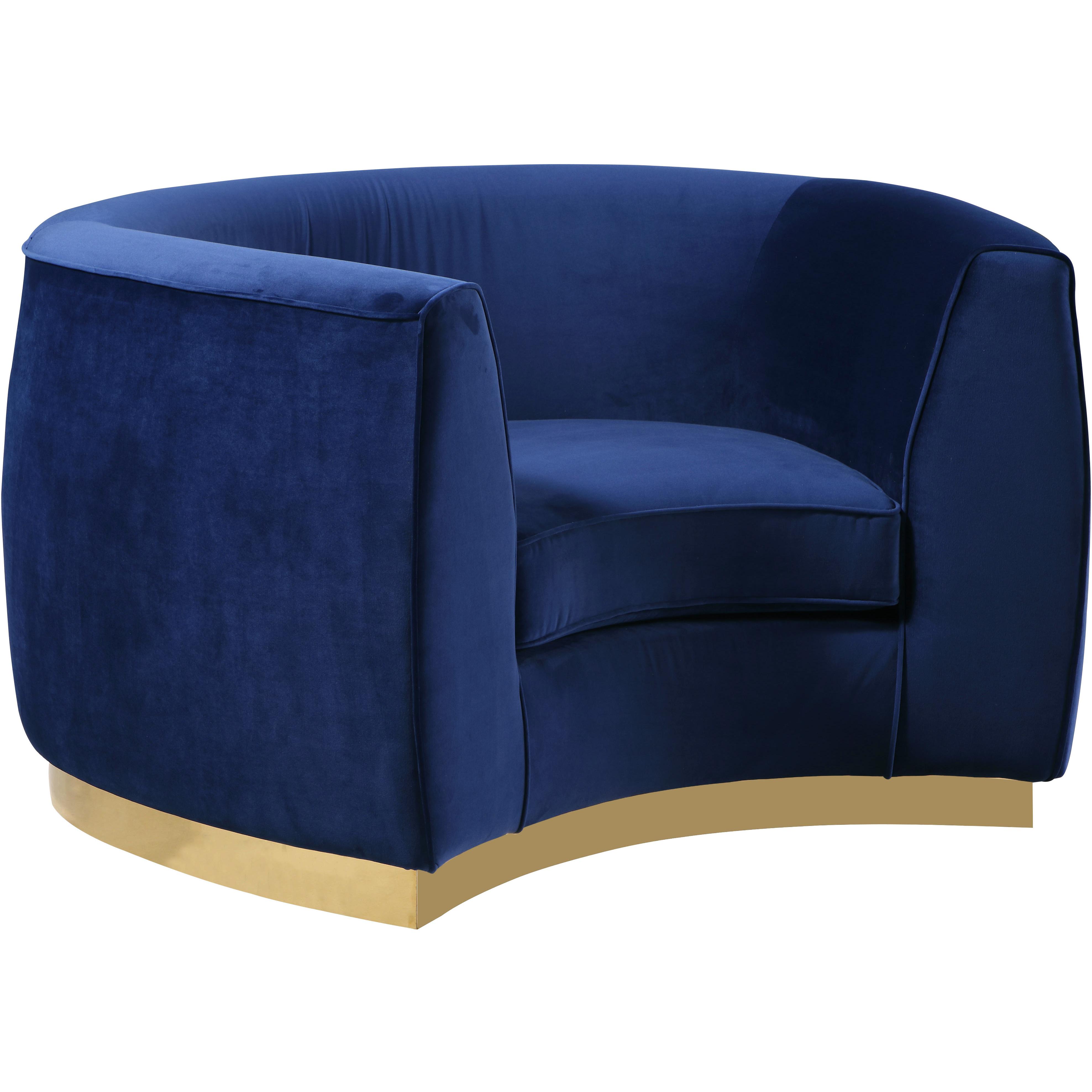 Meridian Julian Navy Velvet Chair
