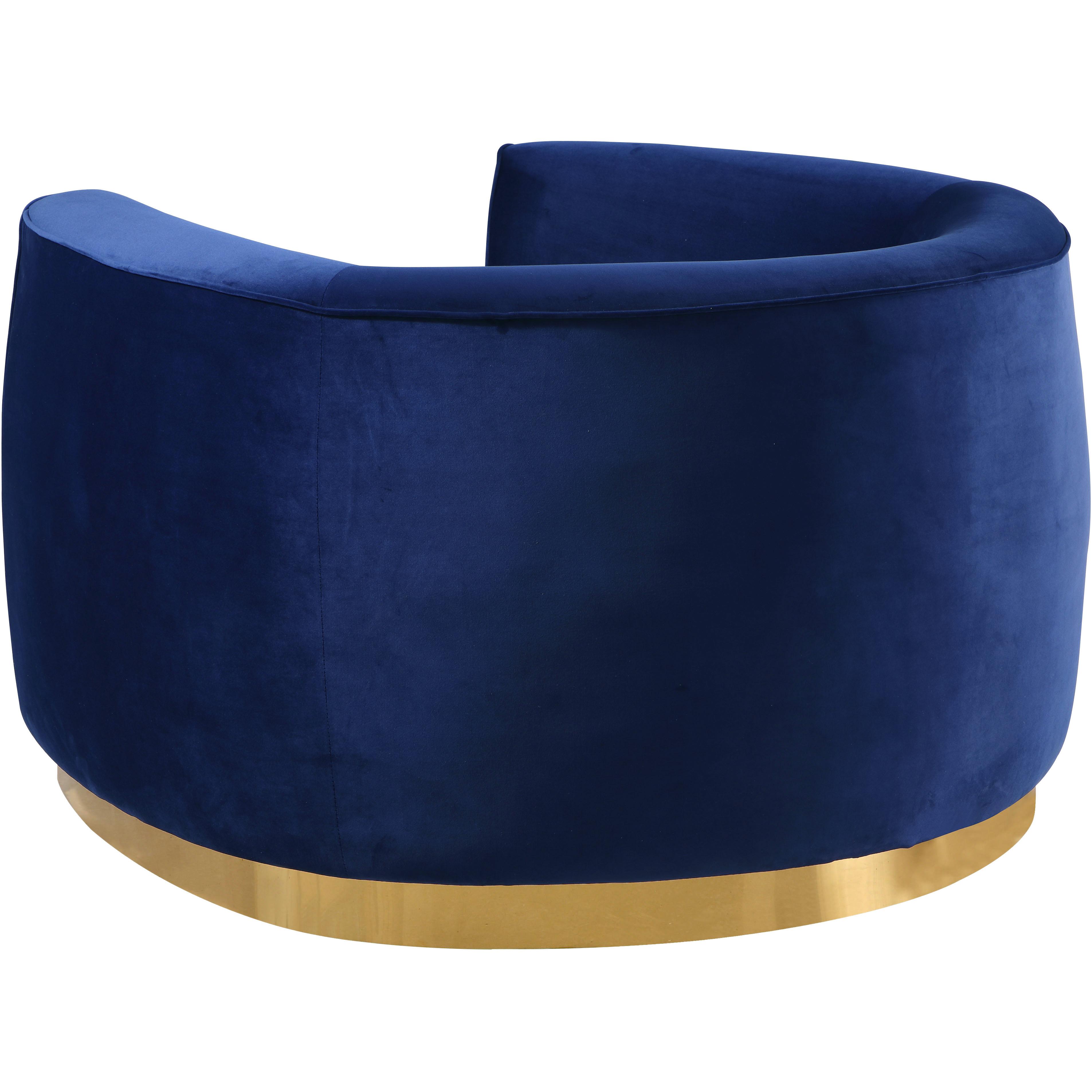 Meridian Julian Navy Velvet Chair