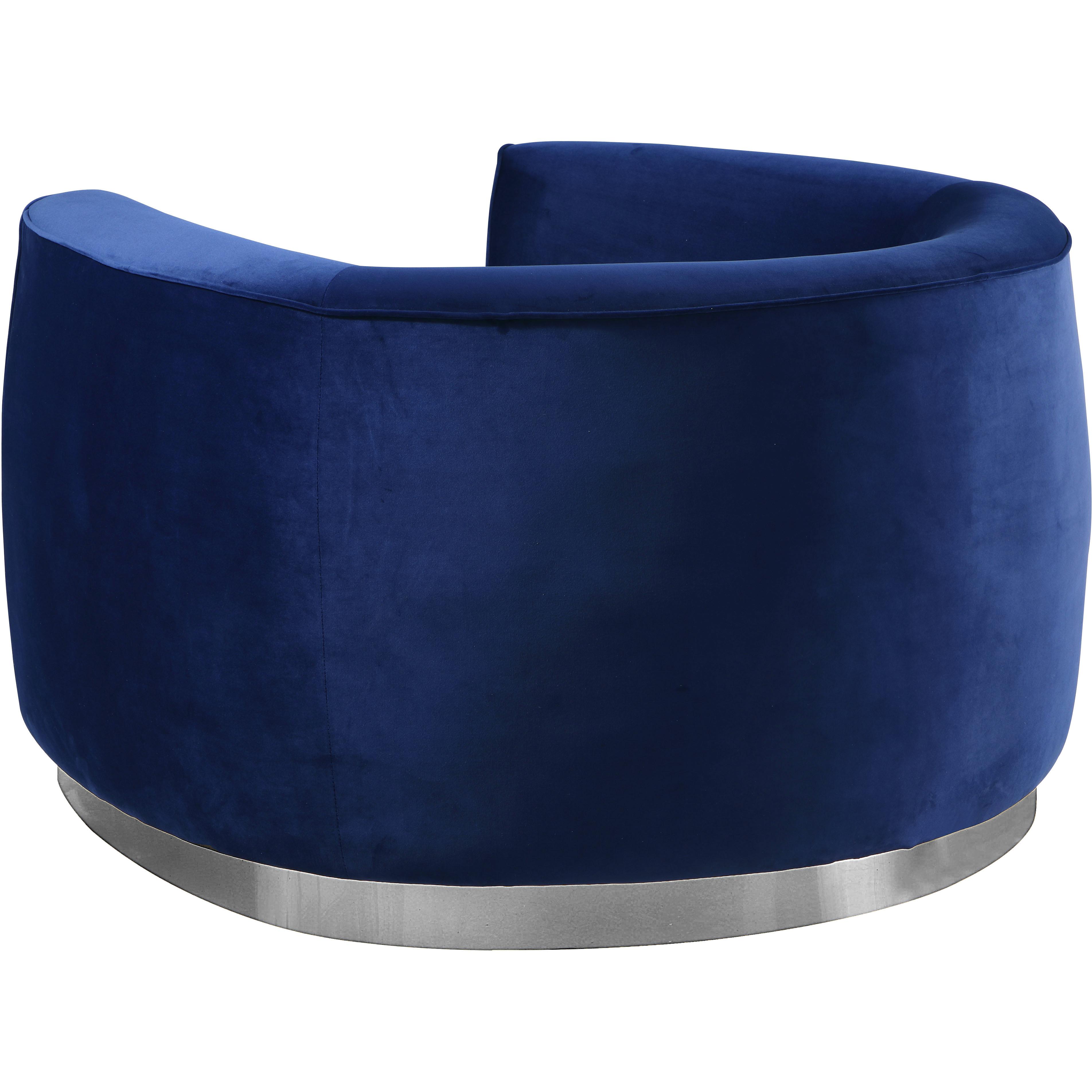 Meridian Julian Navy Velvet Chair