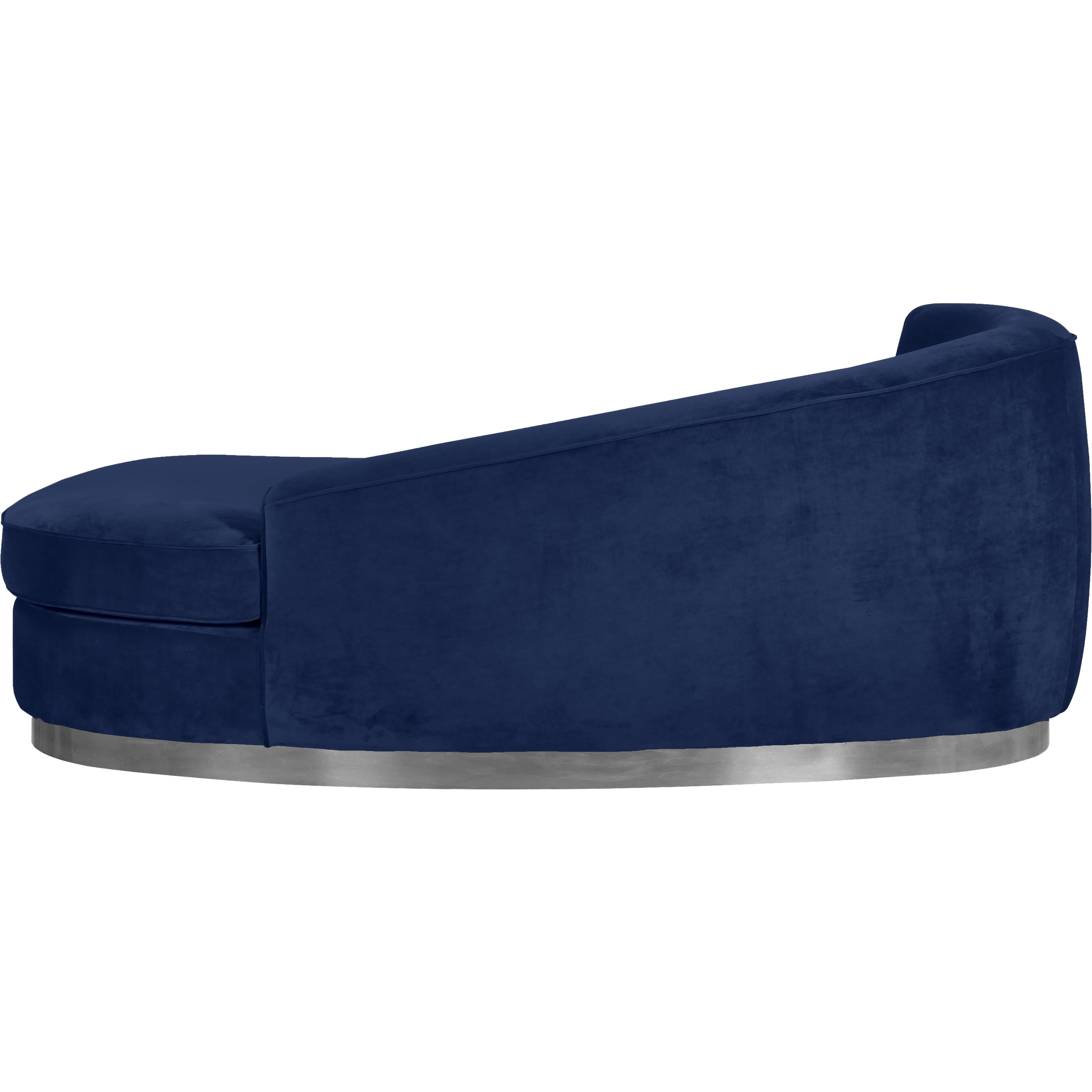Meridian Julian Navy Velvet Chaise
