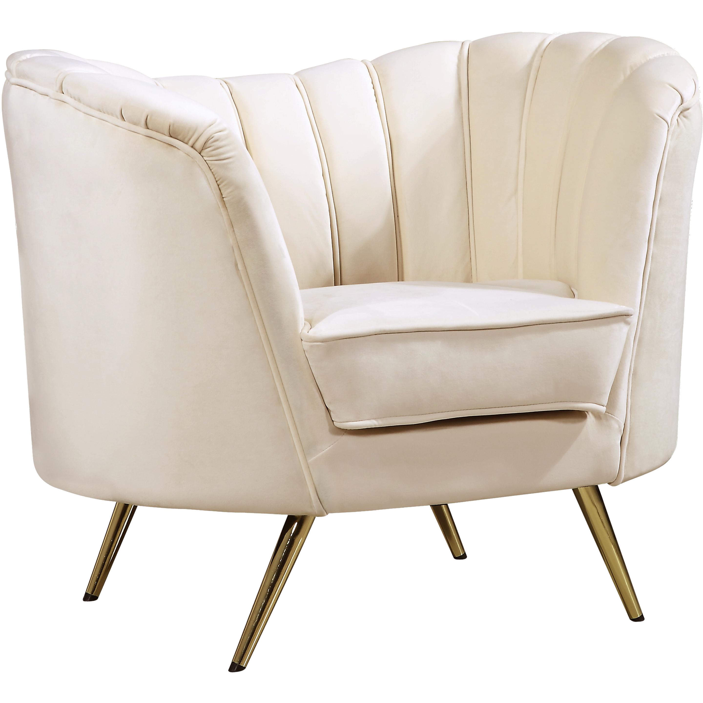 Meridian Margo Cream Velvet Chair