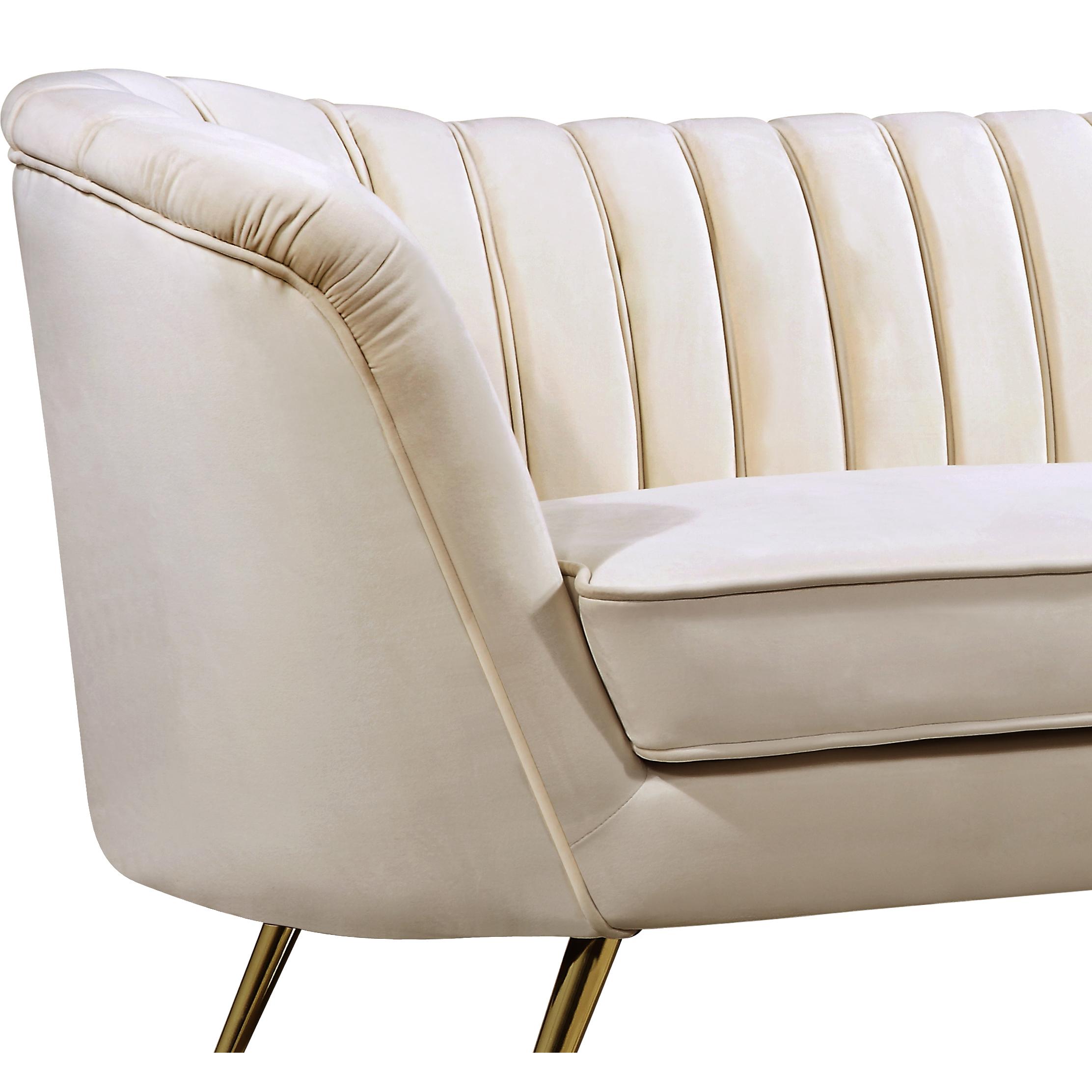 Meridian Margo Cream Velvet Chair