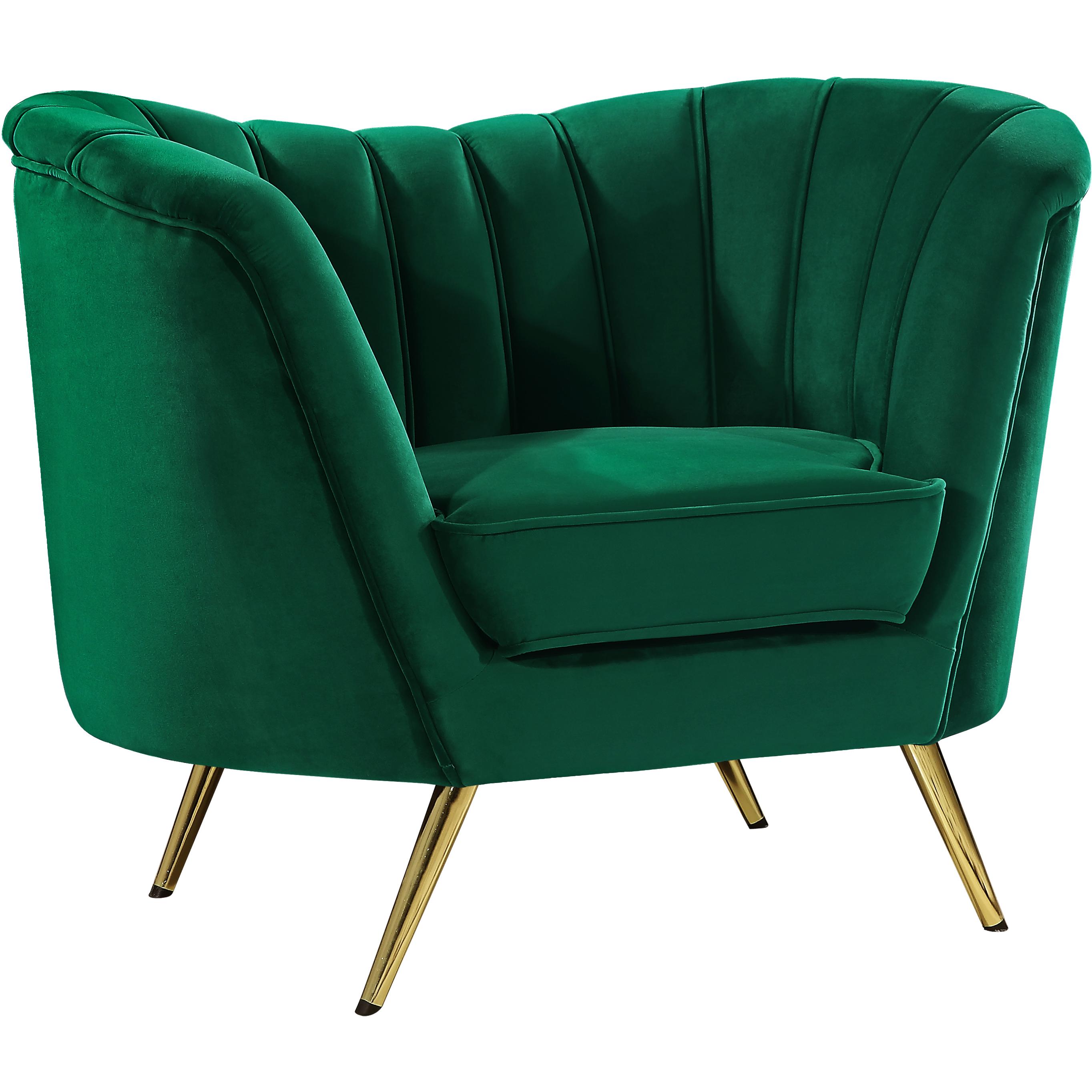 Meridian Margo Green Velvet Chair