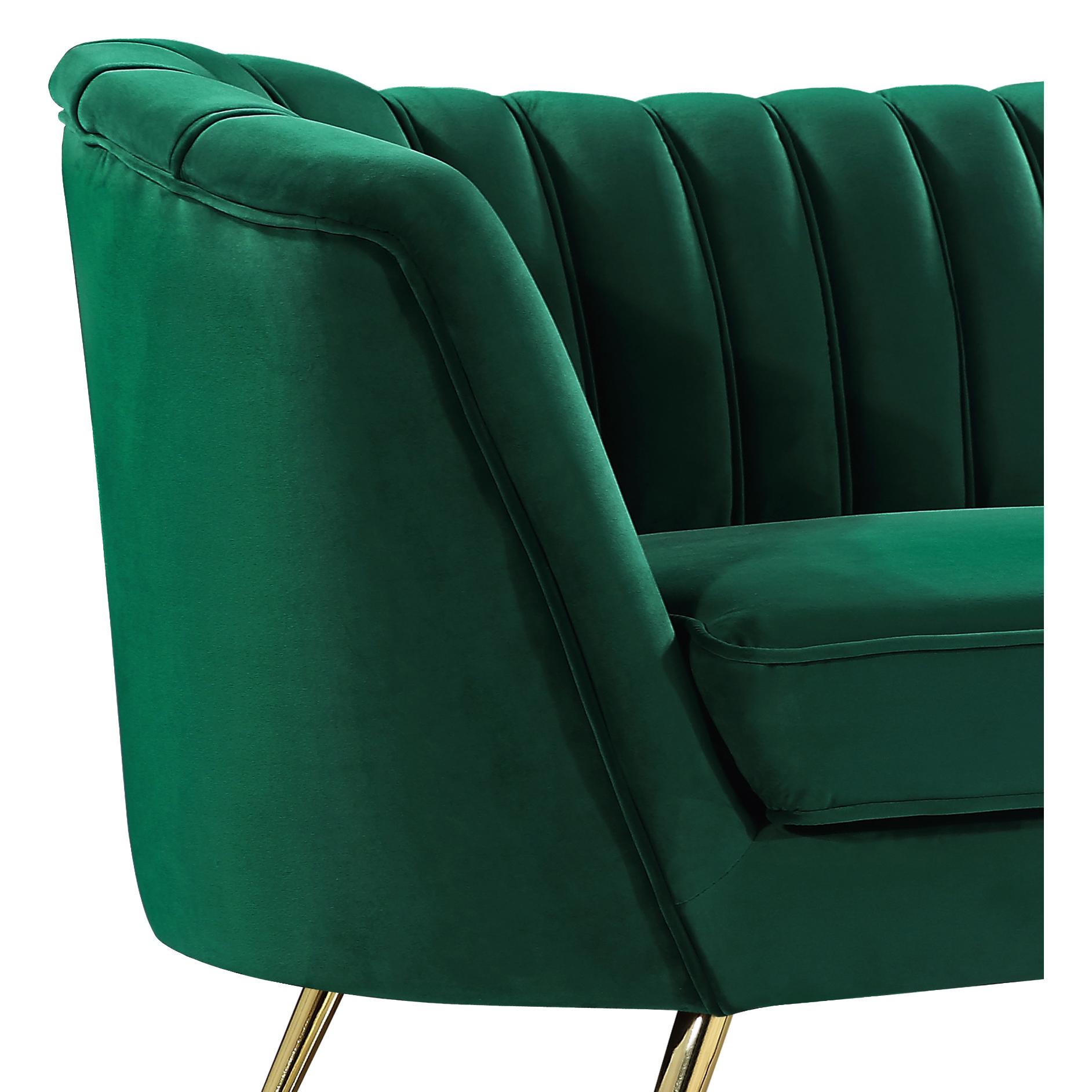 Meridian Margo Green Velvet Chair