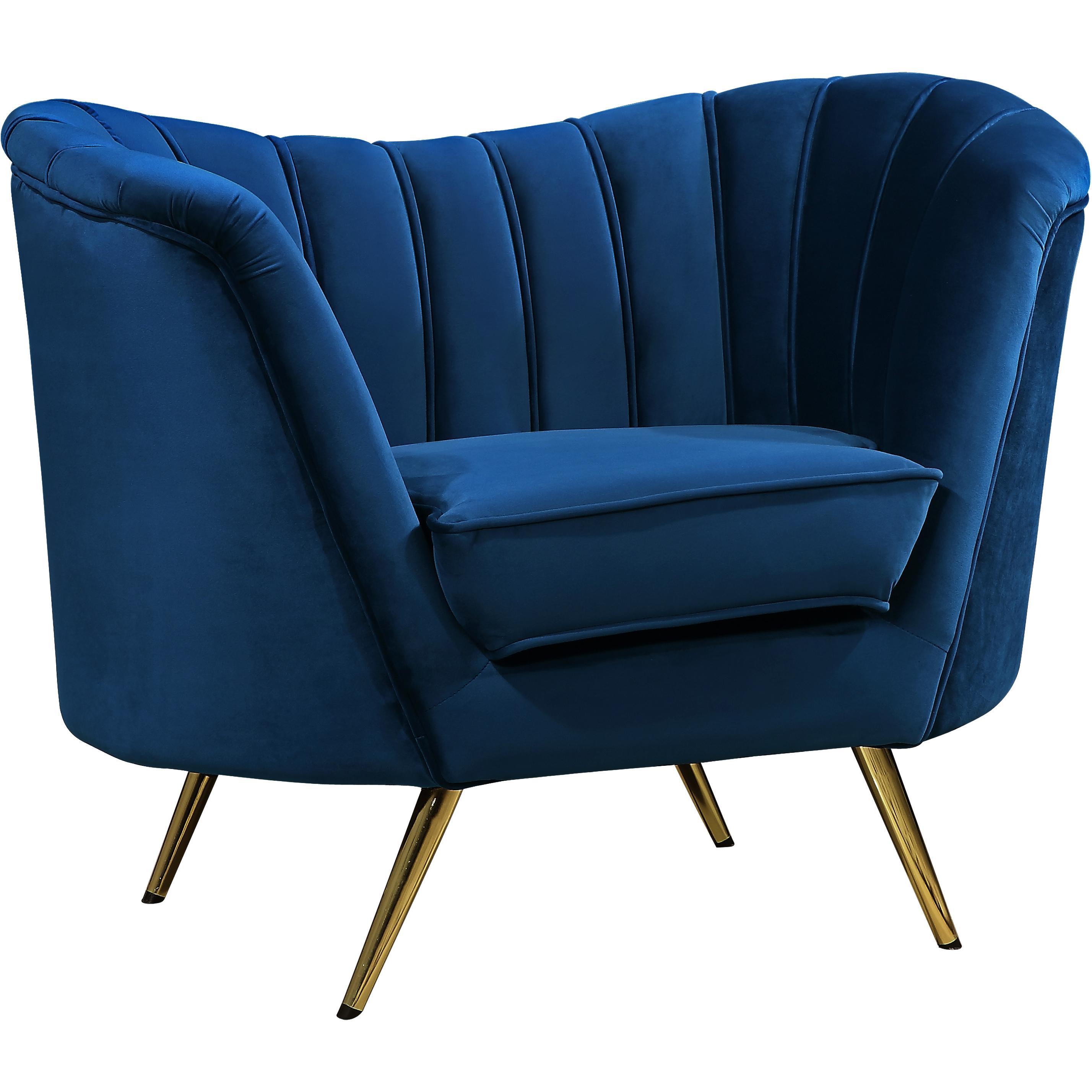 Meridian Margo Navy Velvet Chair