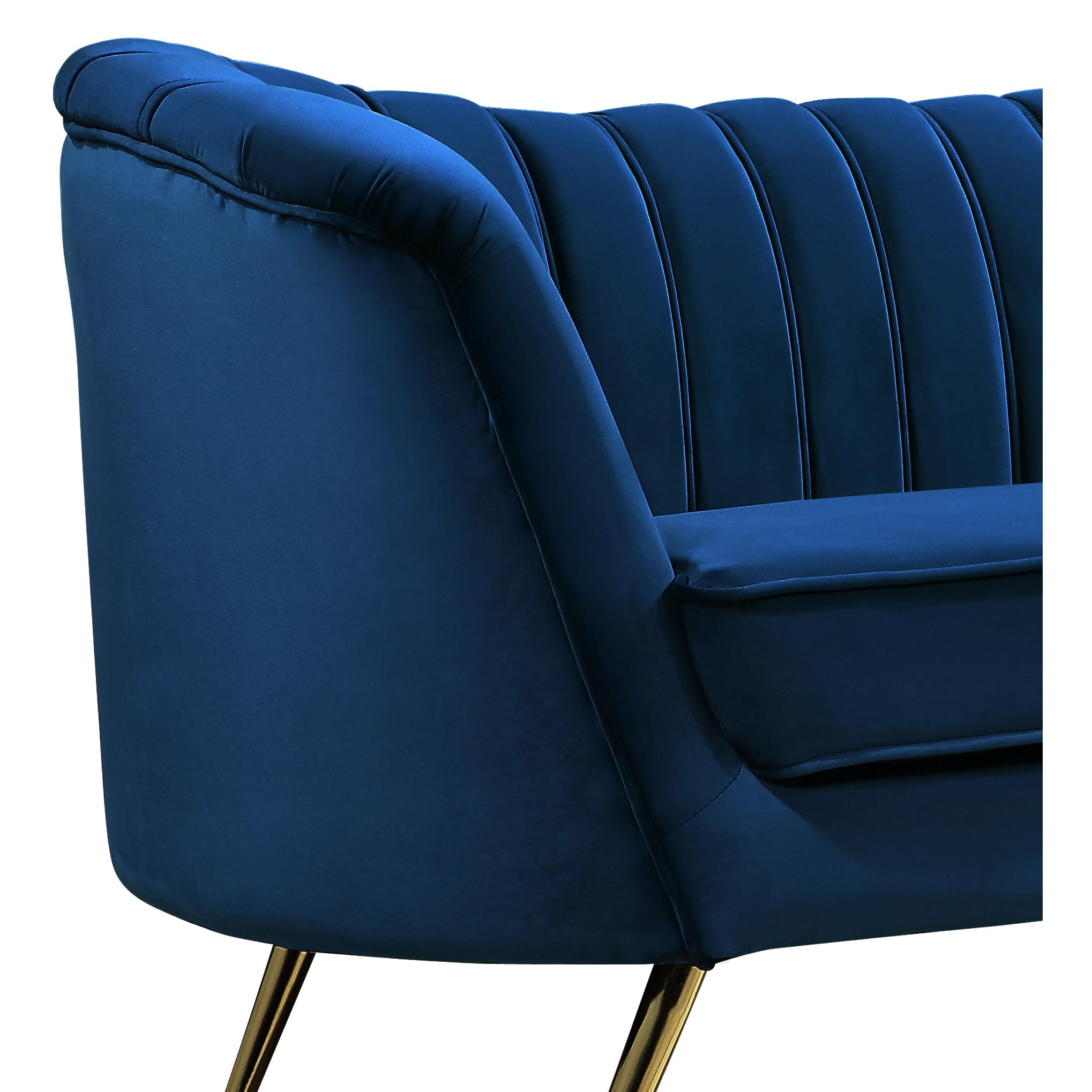Meridian Margo Navy Velvet Chair