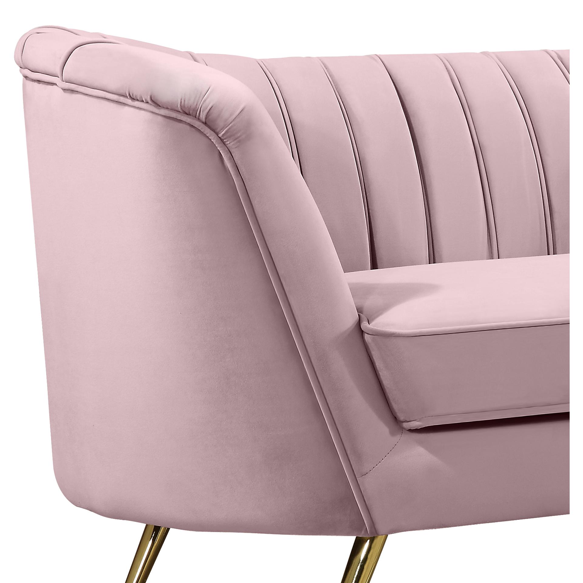 Meridian Margo Pink Velvet Chair
