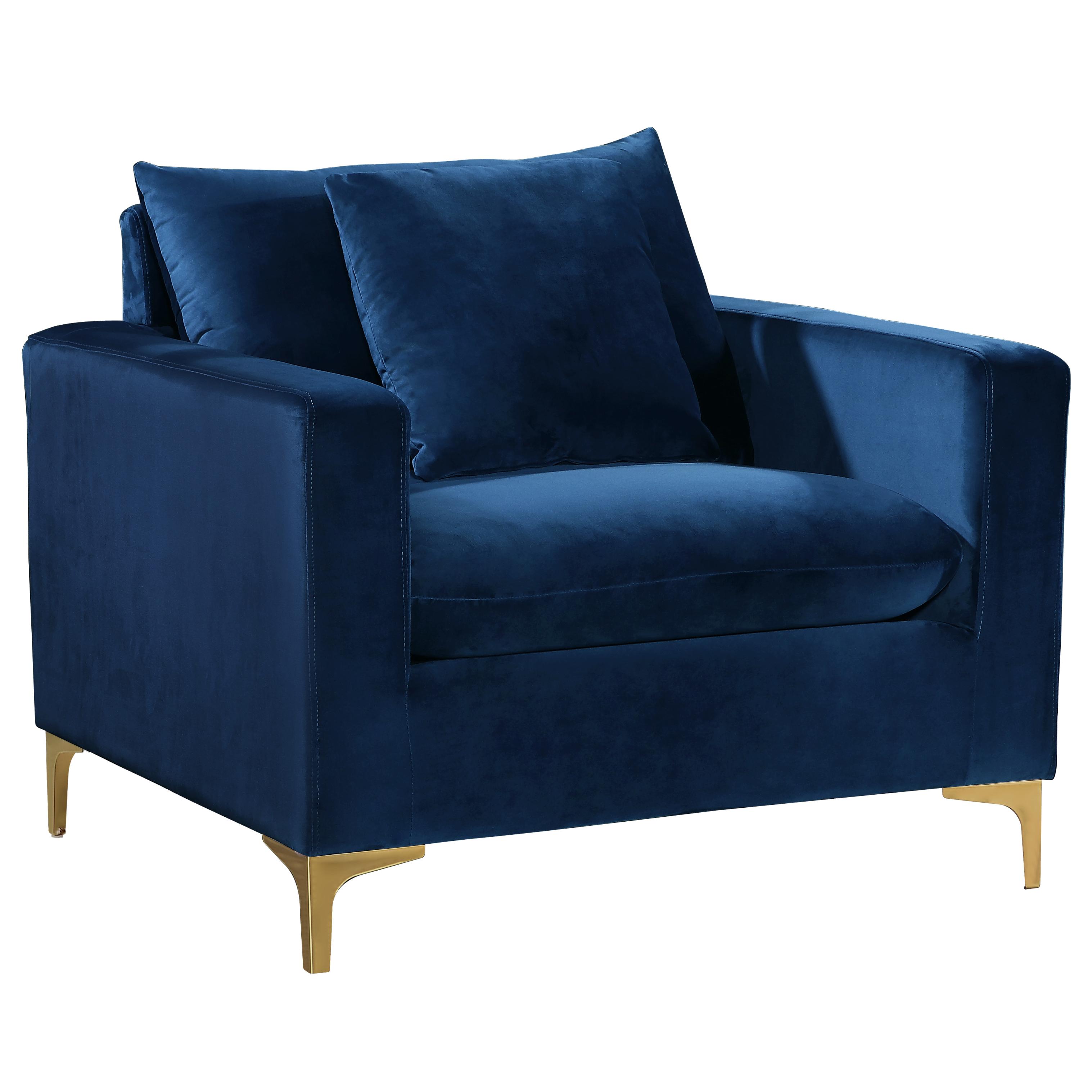 Meridian Naomi Navy Velvet Chair
