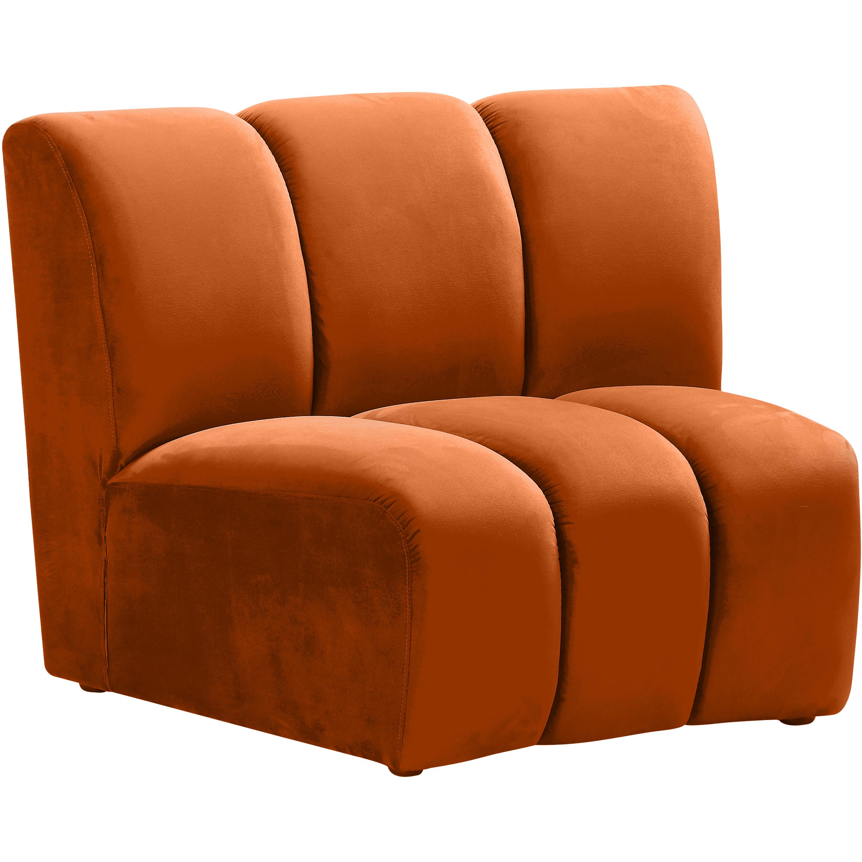 Meridian Infinity Cognac Velvet Modular Chair