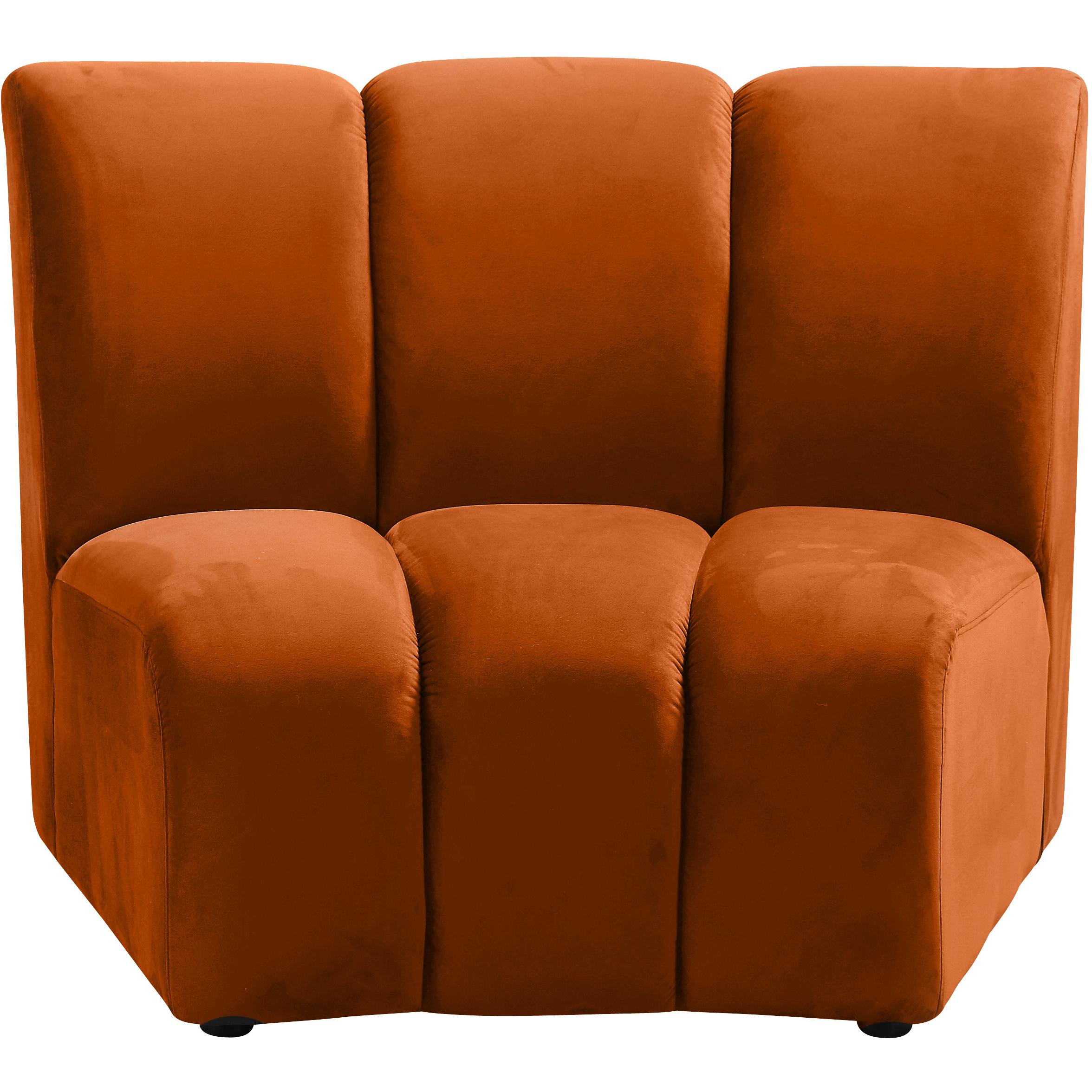 Meridian Infinity Cognac Velvet Modular Chair