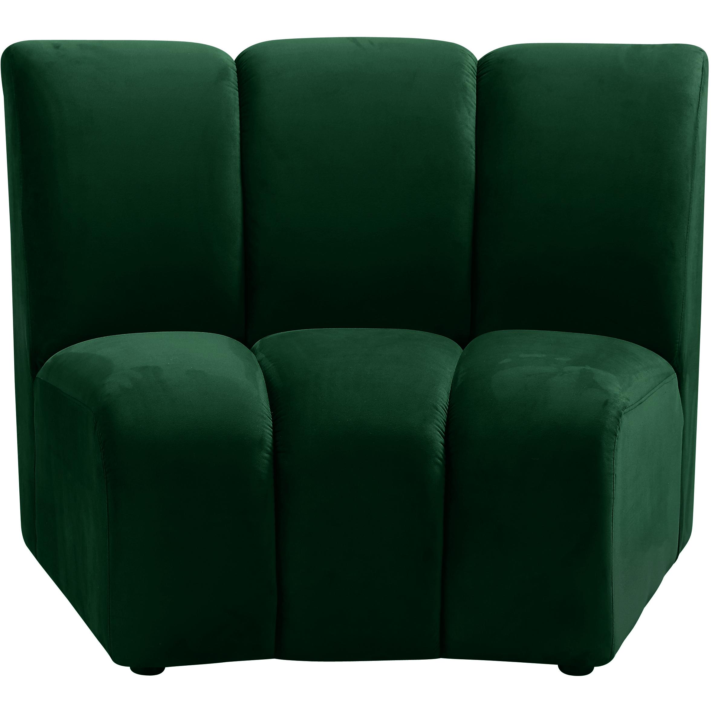 Meridian Infinity Green Velvet Modular Chair