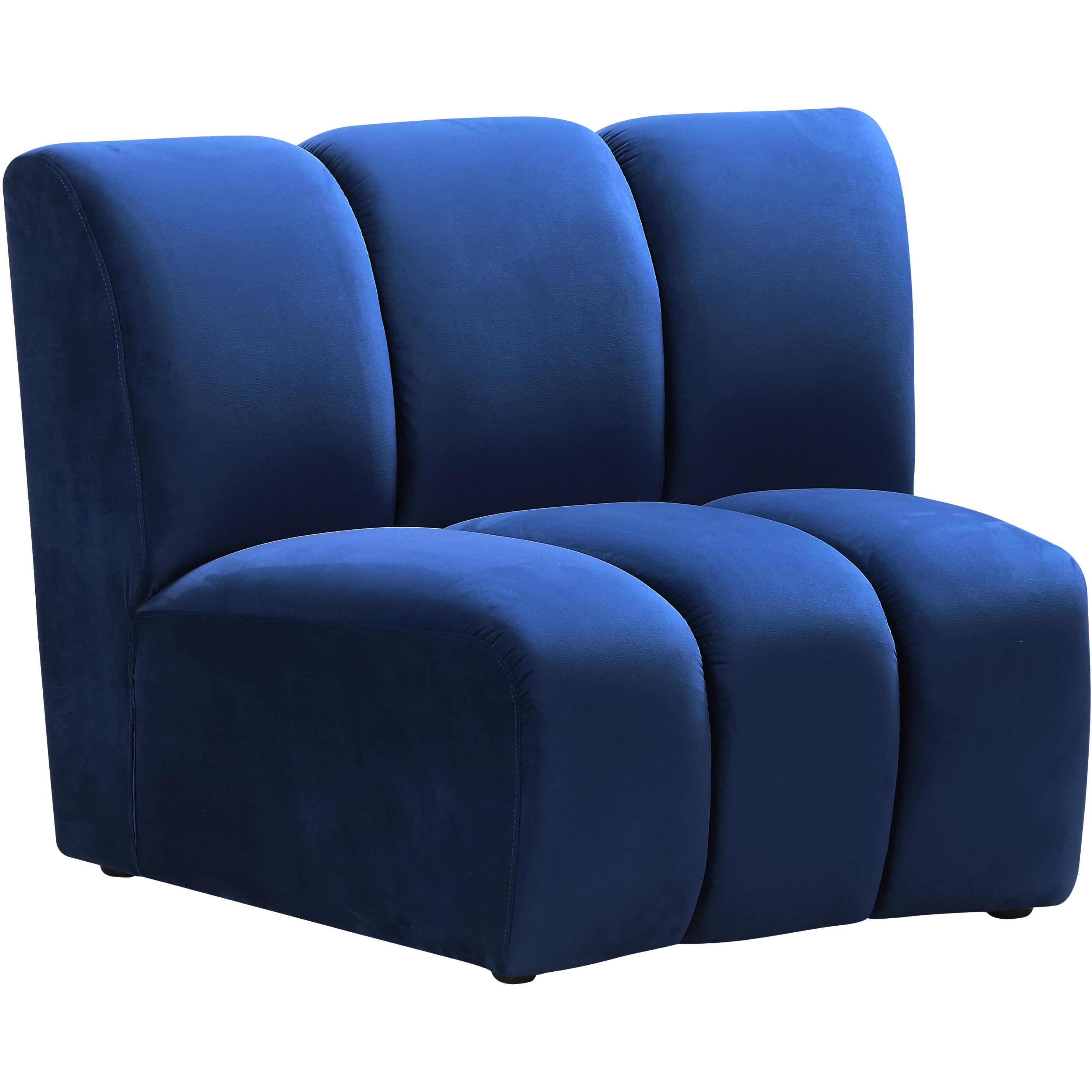Meridian Infinity Navy Velvet Modular Chair