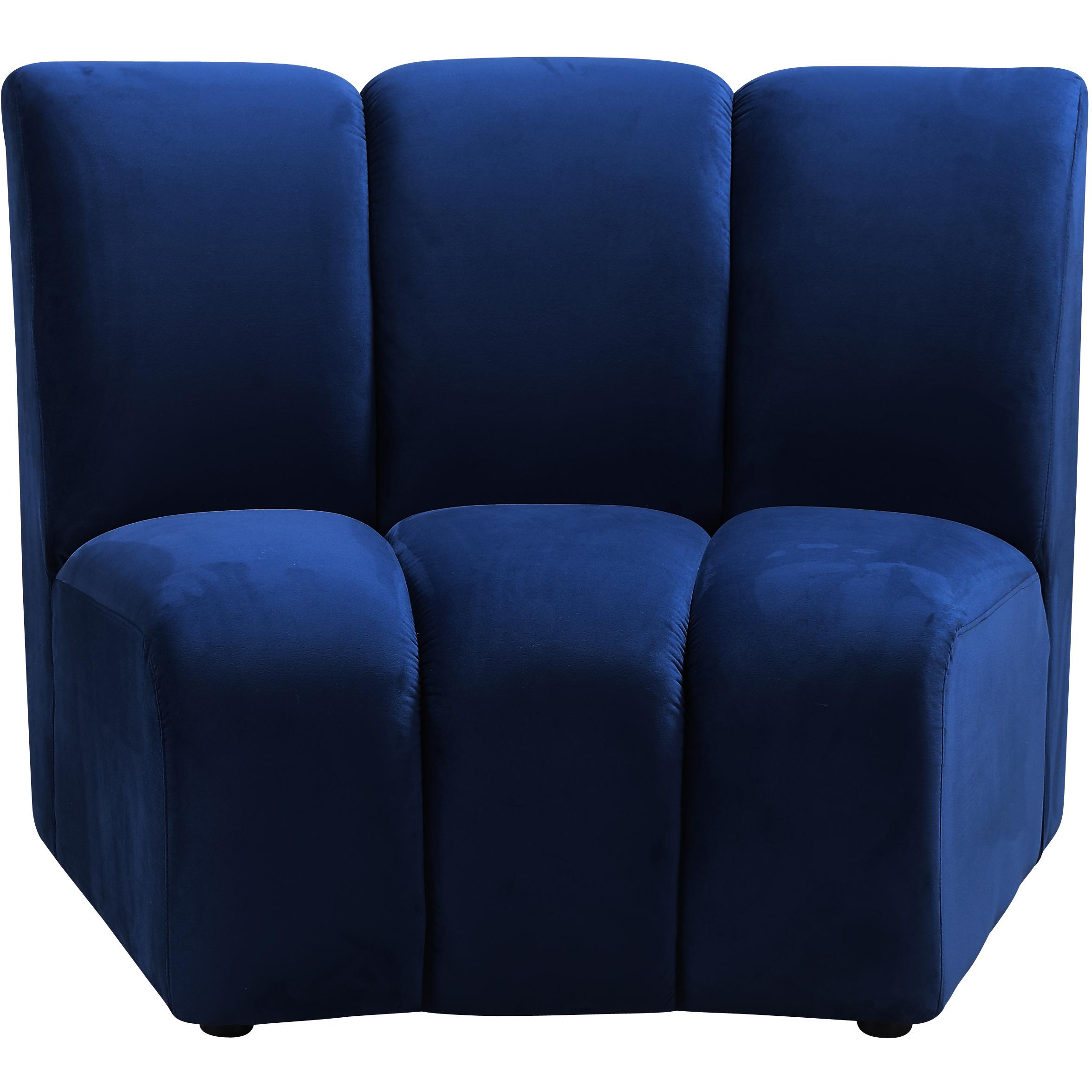 Meridian Infinity Navy Velvet Modular Chair