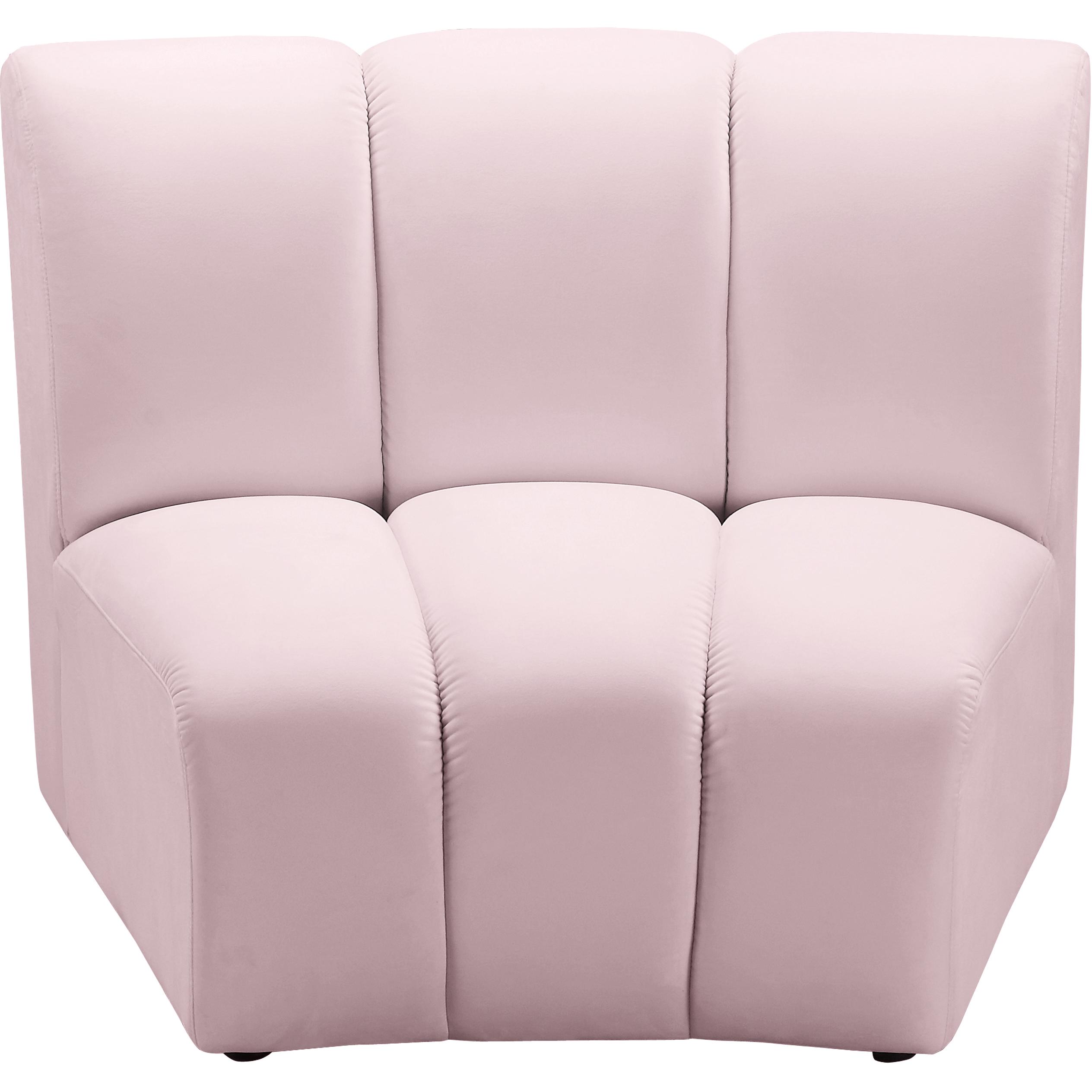 Meridian Infinity Pink Velvet Modular Chair