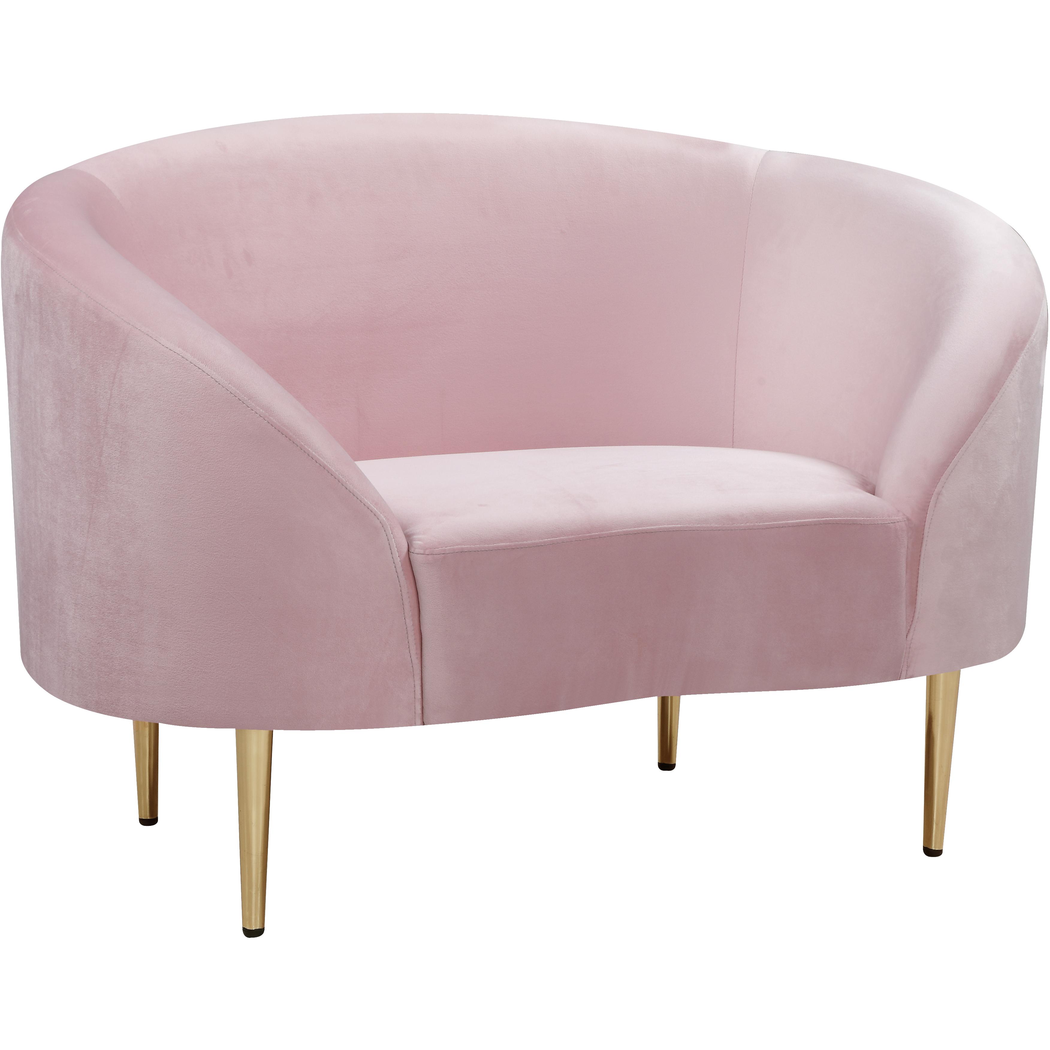 Meridian Ritz Pink Velvet Chair