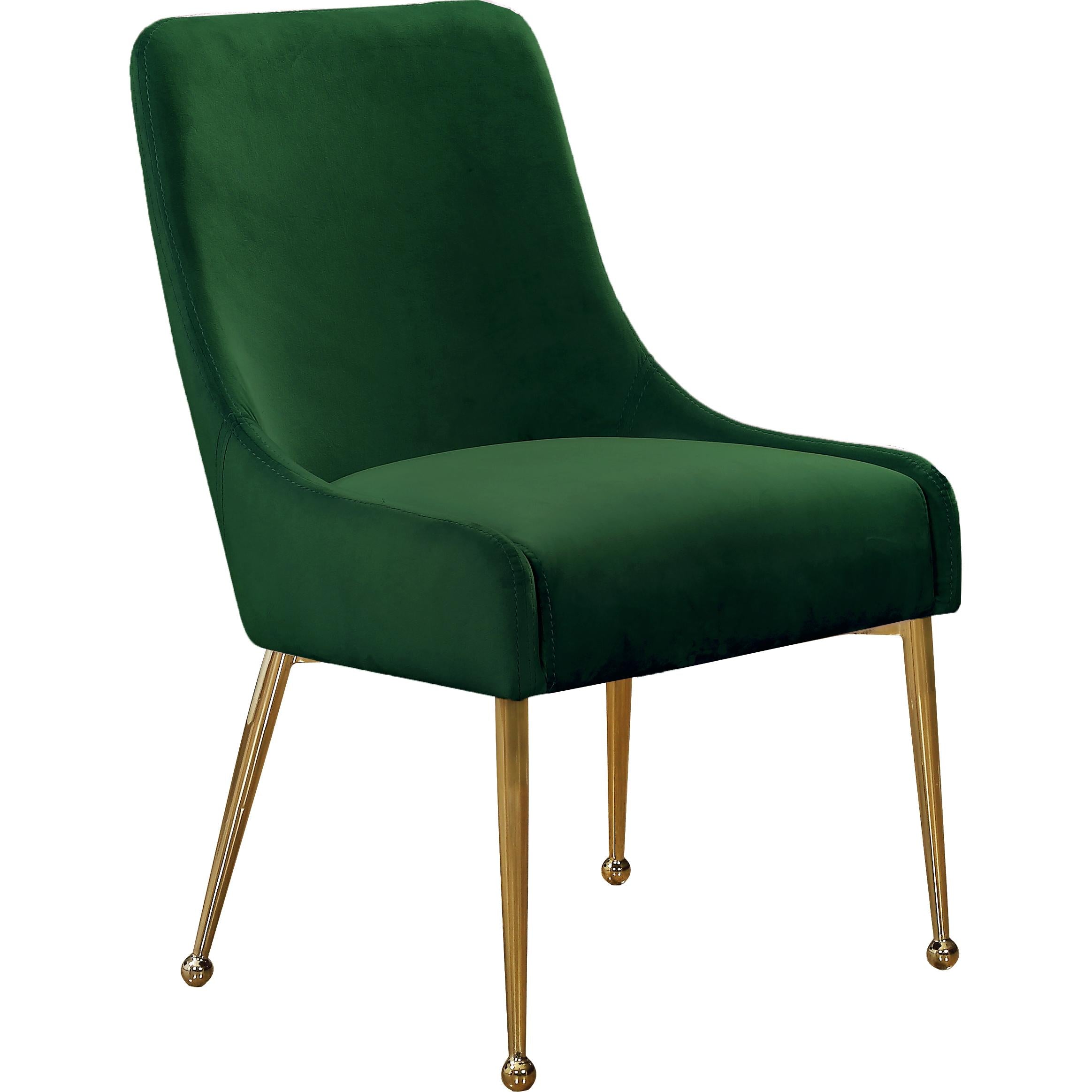 Meridian Owen Green Velvet Dining Chair