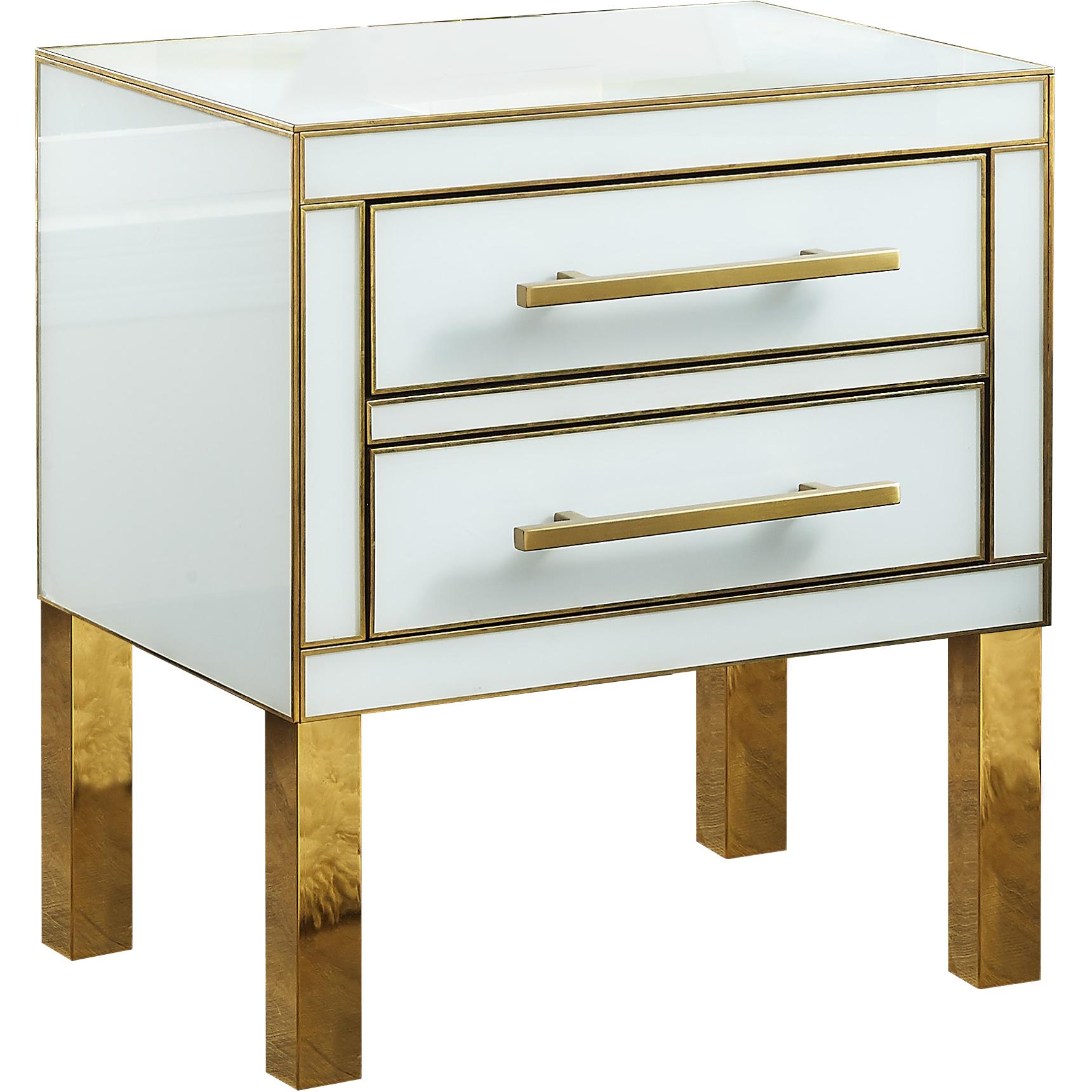Meridian Gigi White Side Table