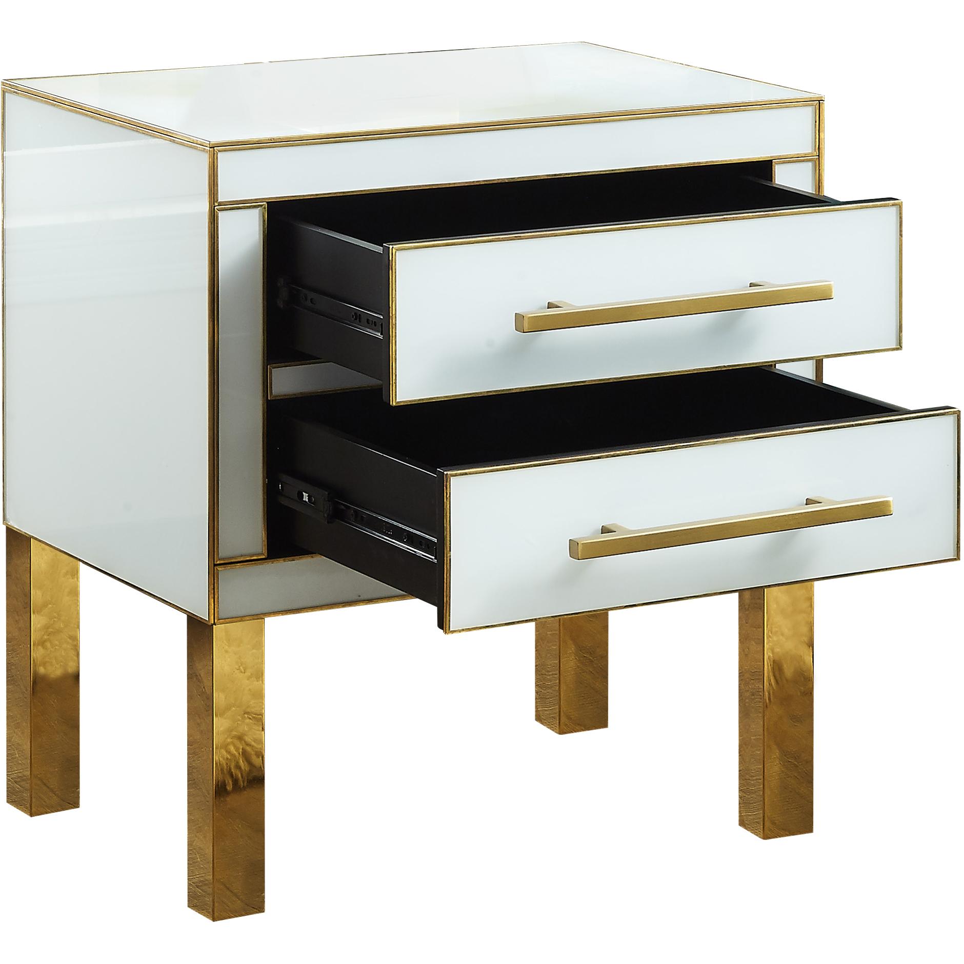 Meridian Gigi White Side Table
