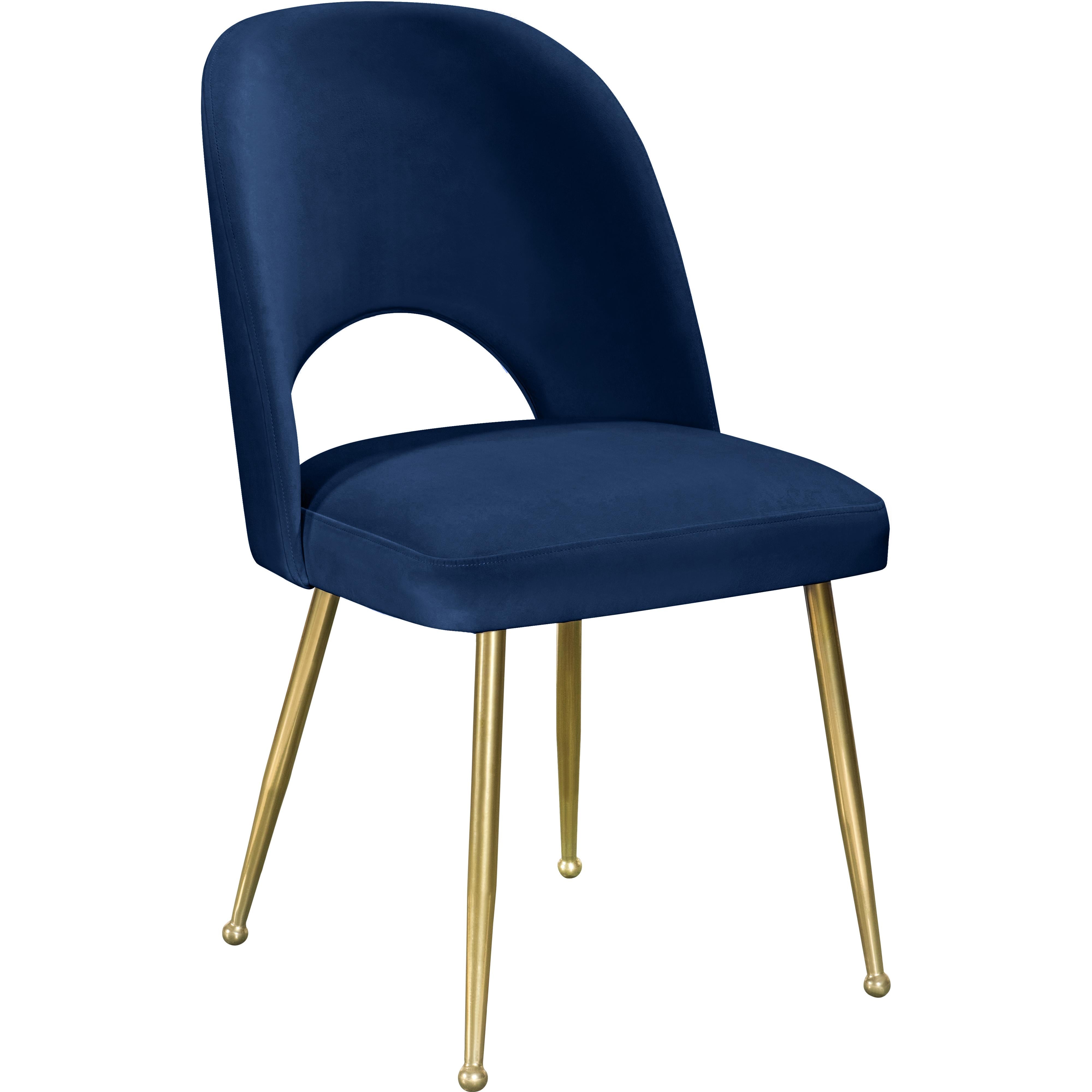 Meridian Logan Navy Velvet Dining Chair