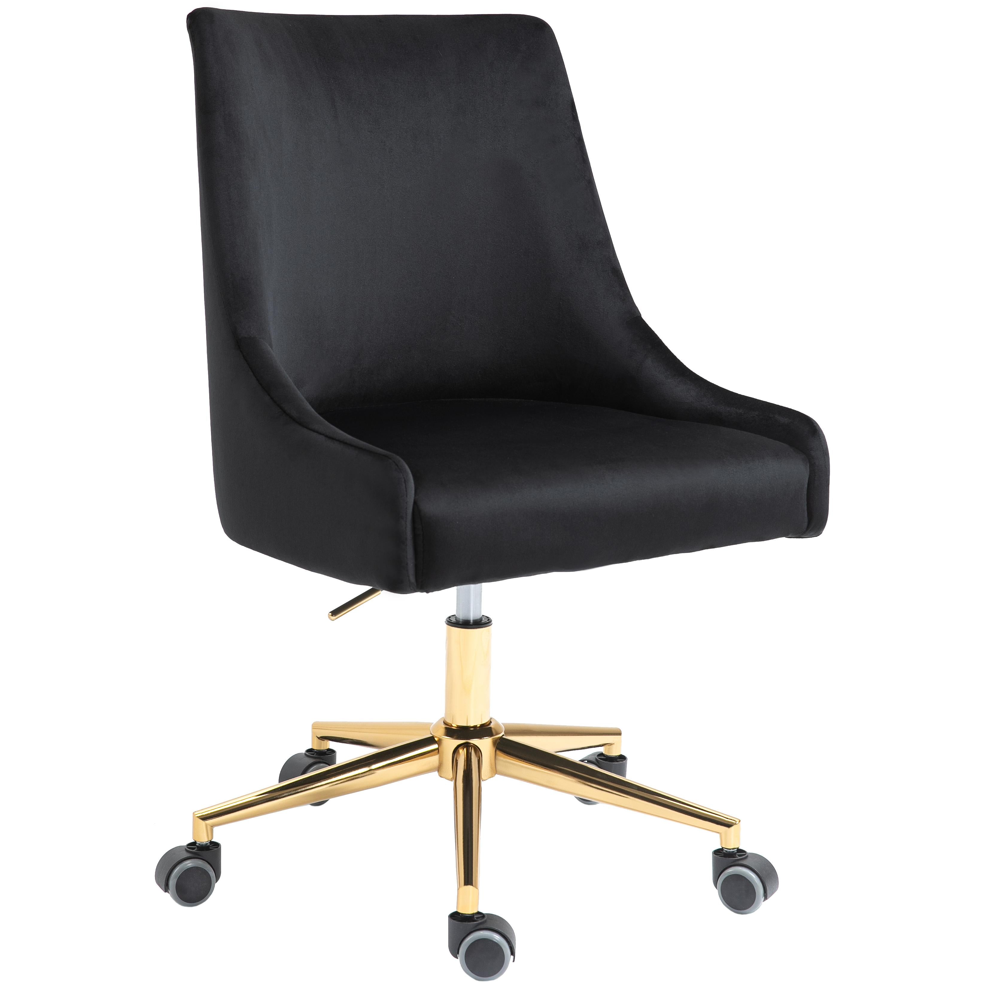 Meridian Karina Black Velvet Office Chair