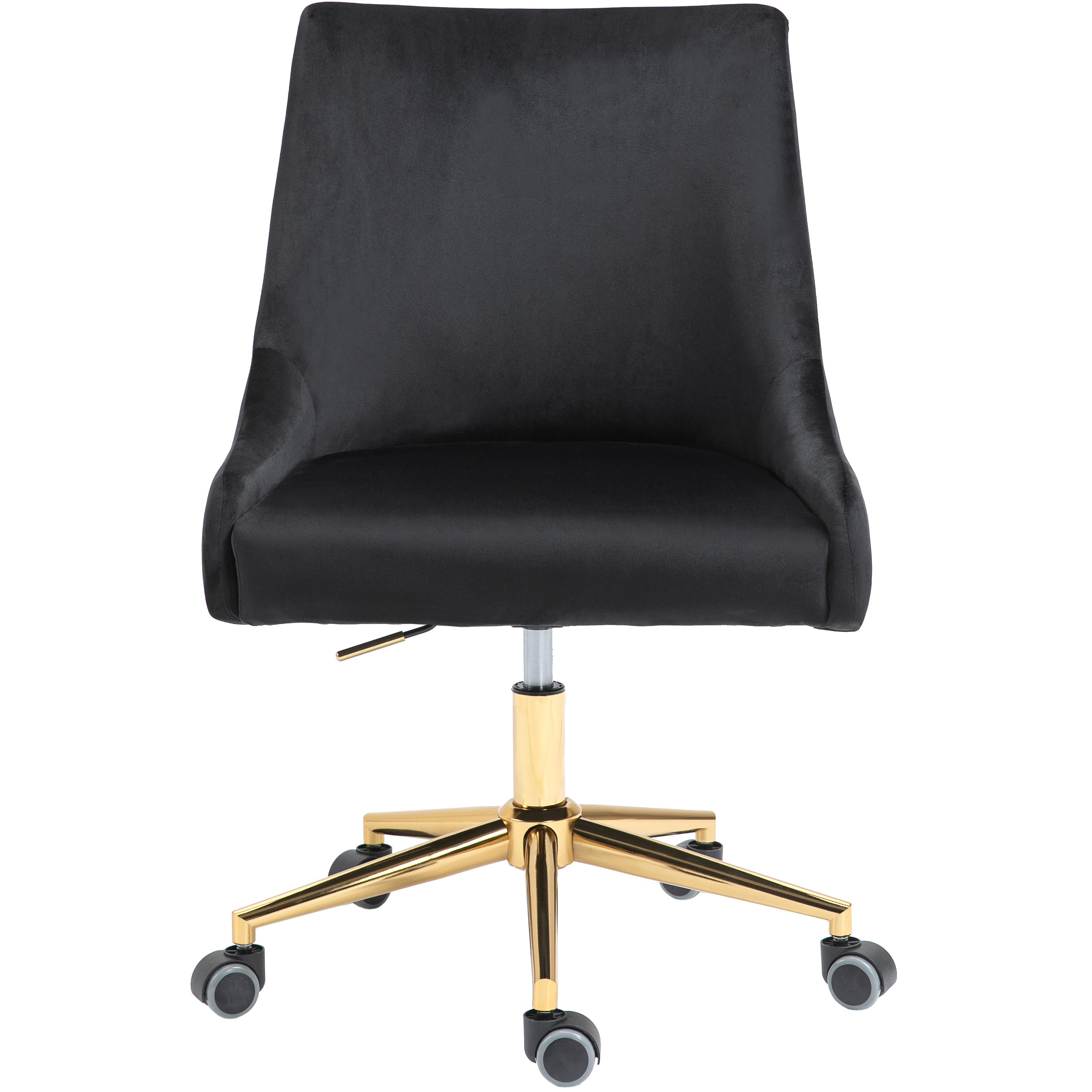 Meridian Karina Black Velvet Office Chair