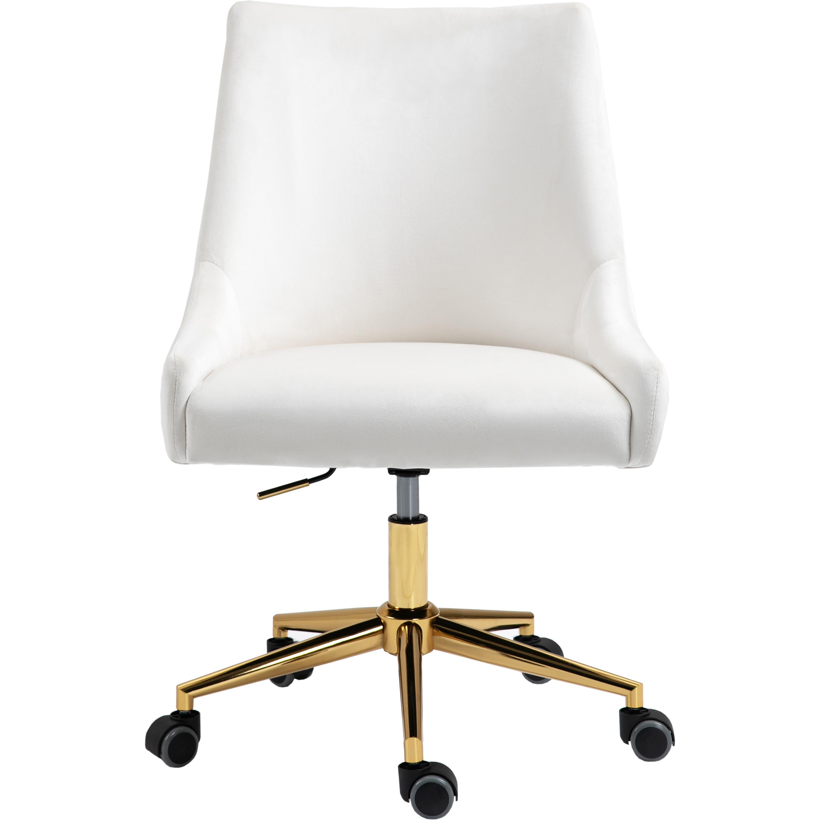 Meridian Karina Cream Velvet Office Chair
