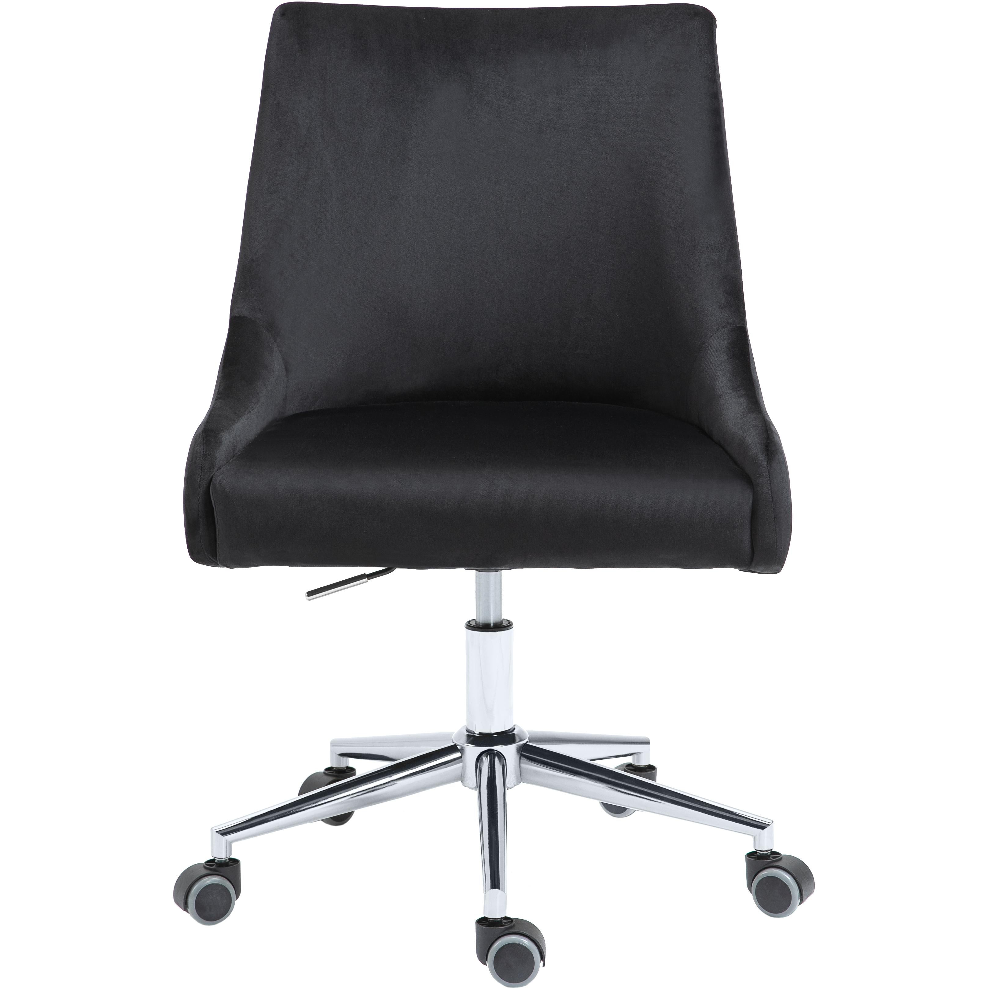 Meridian Karina Black Velvet Office Chair