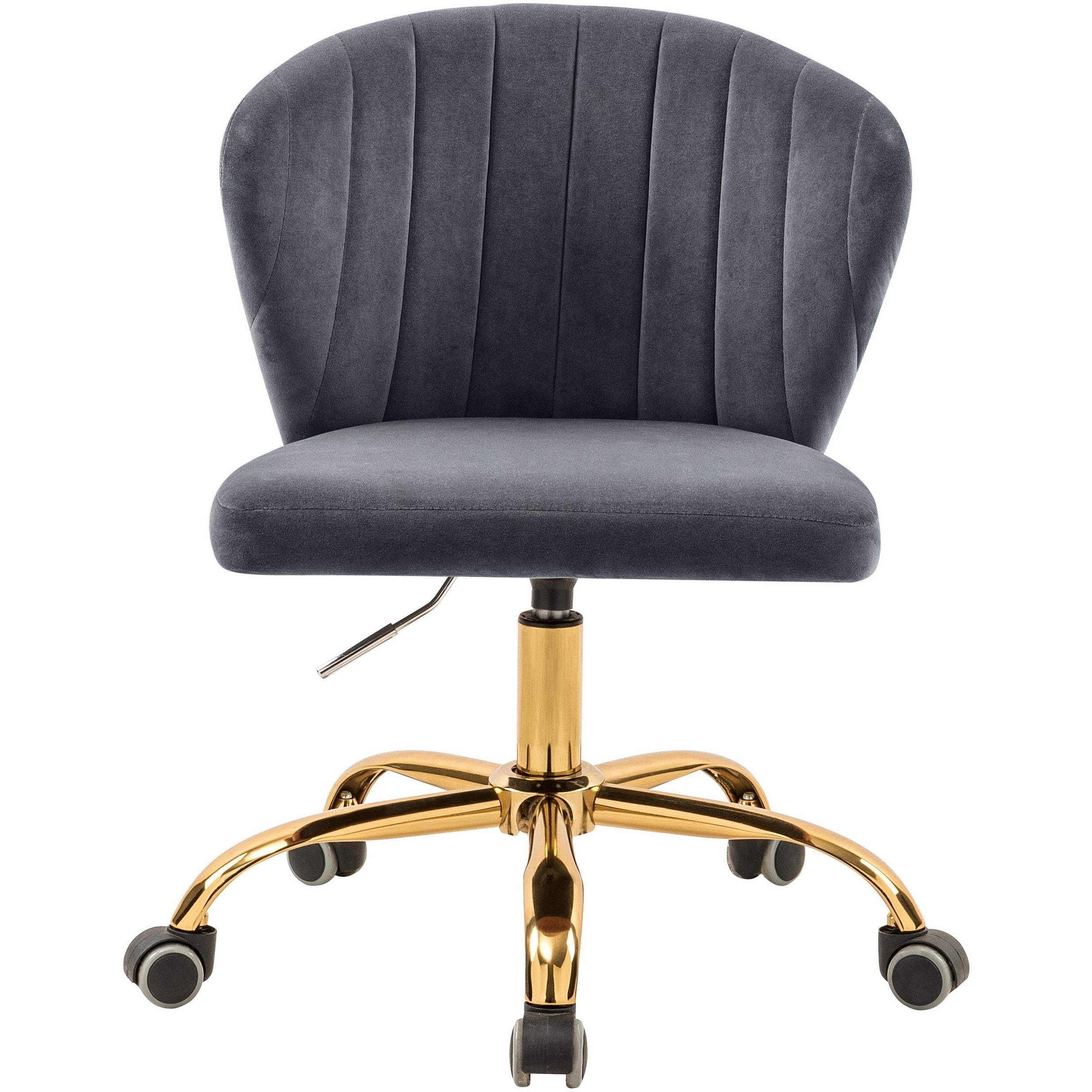 Meridian Finley Grey Velvet Office Chair
